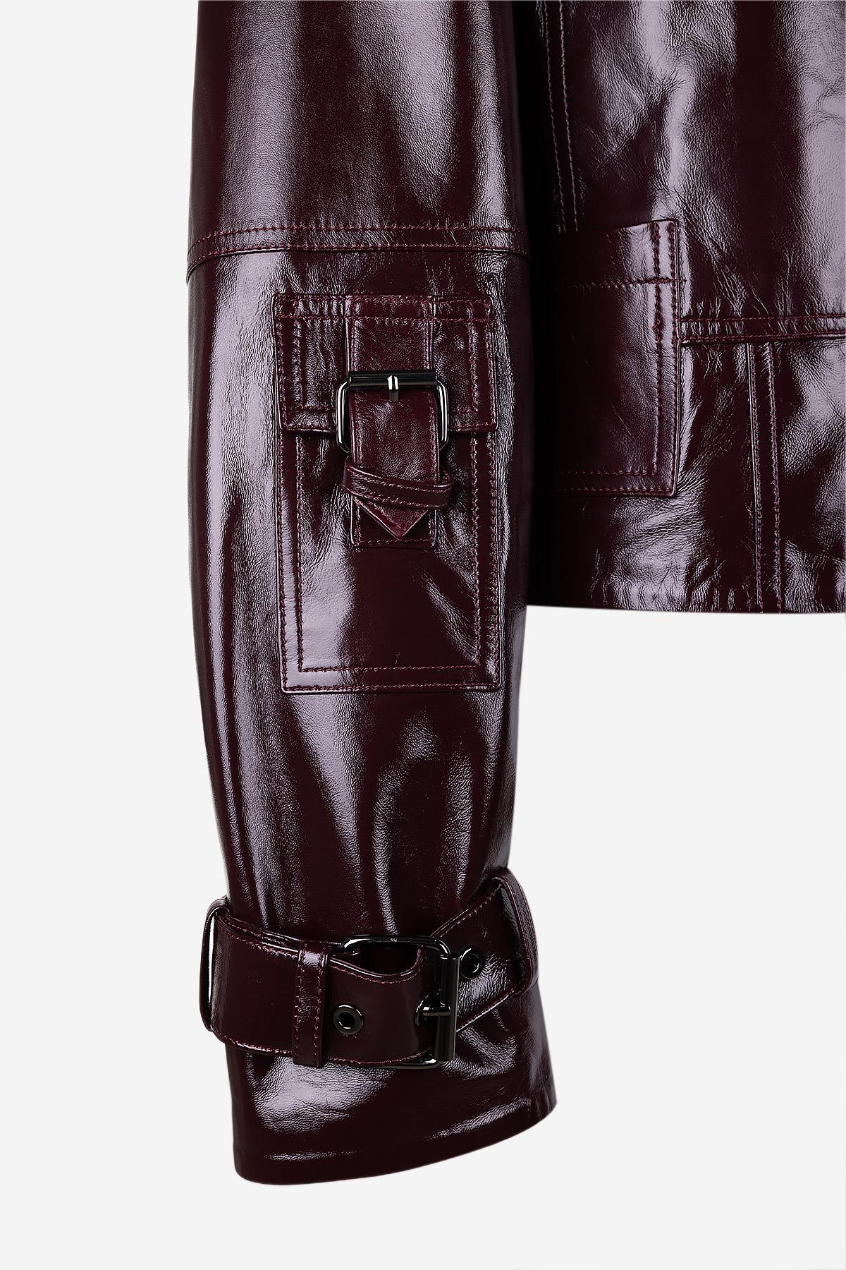 Valmenti Kadın Hakiki Deri Bordo Deri Mont