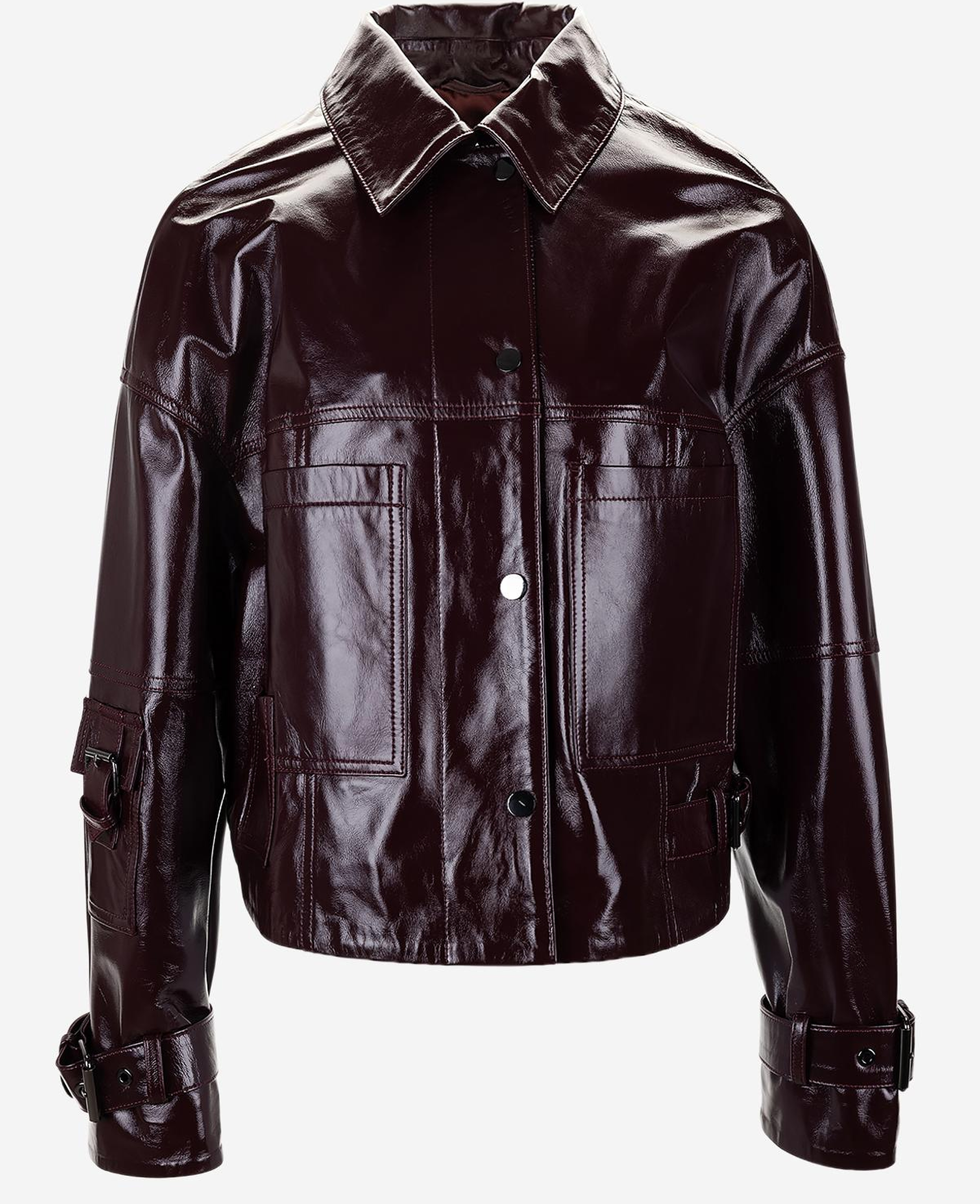 Valmenti Kadın Hakiki Deri Bordo Deri Mont