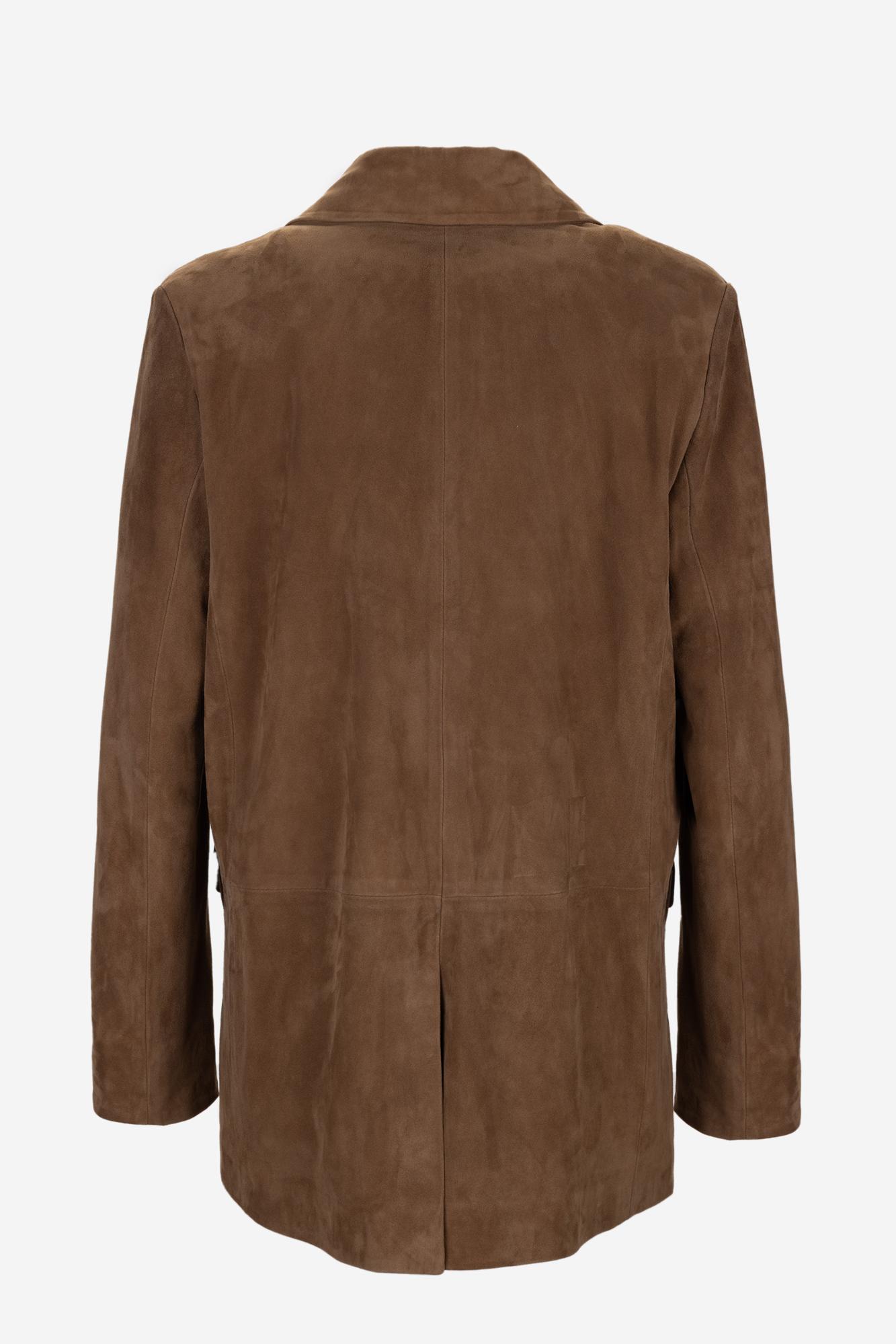 Valmenti Kadın Hakiki Deri Kahverengi Deri Mont