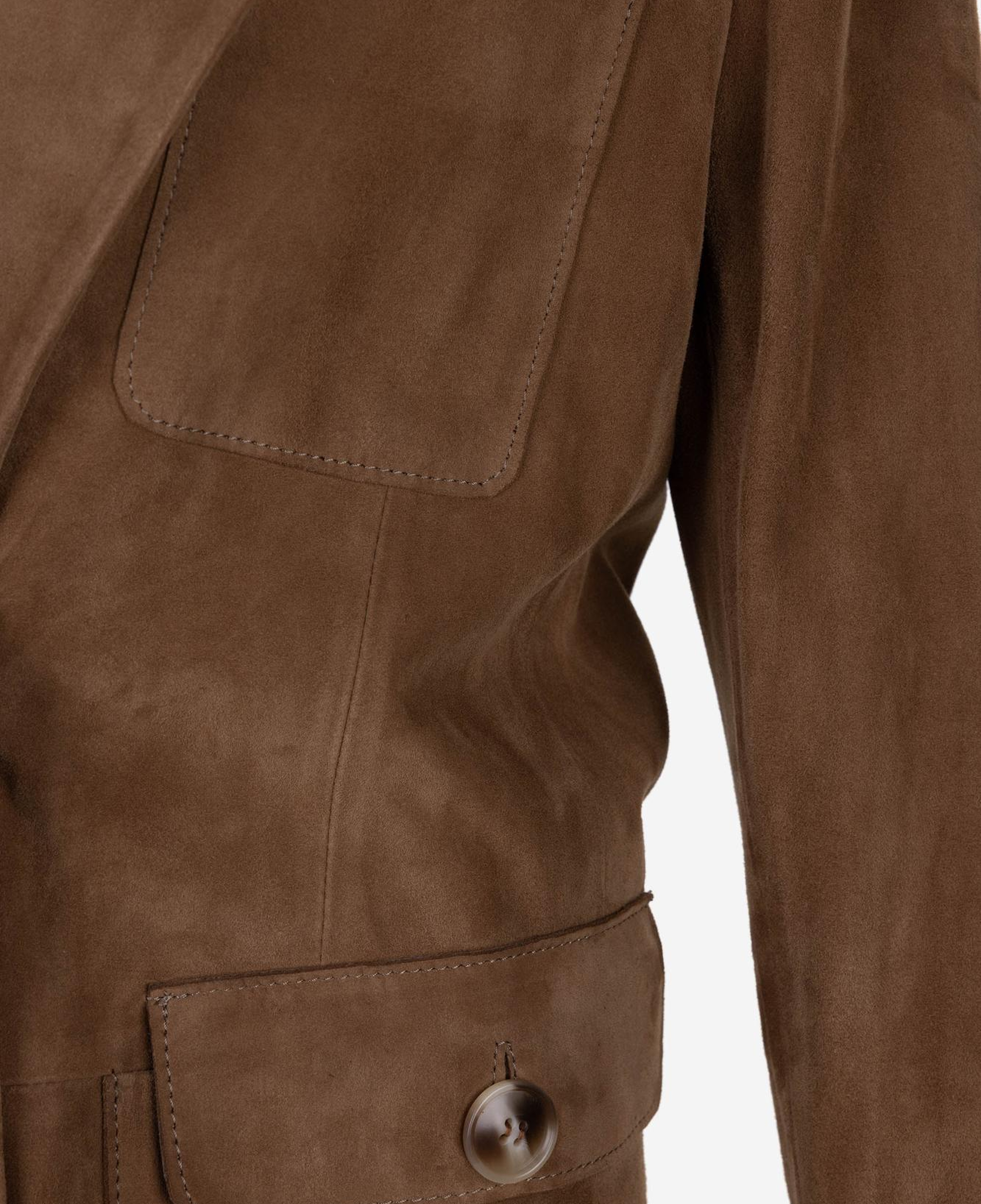 Valmenti Kadın Hakiki Deri Kahverengi Deri Mont