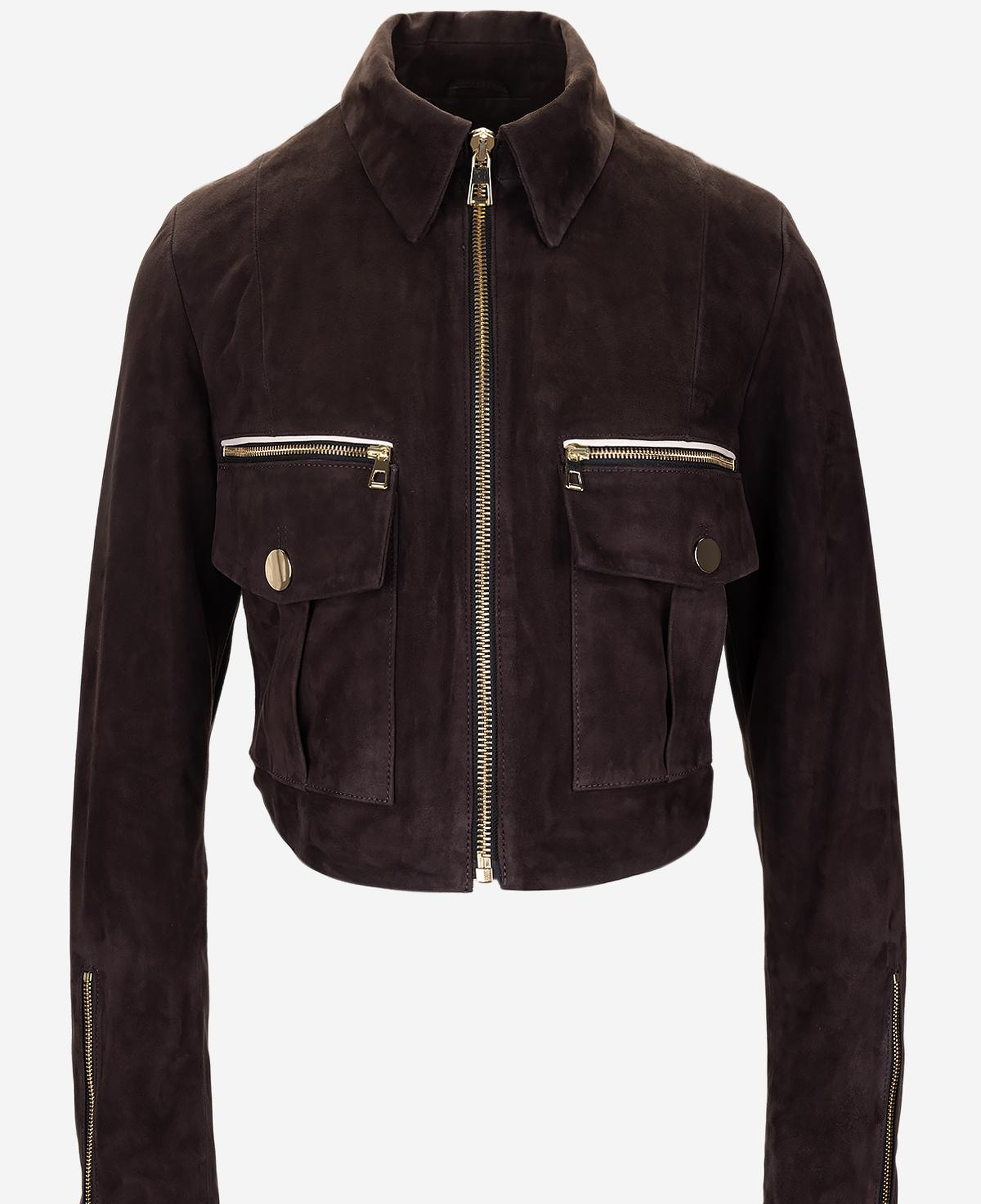 Valmenti Kadın Kahverengi Süet Deri Mont