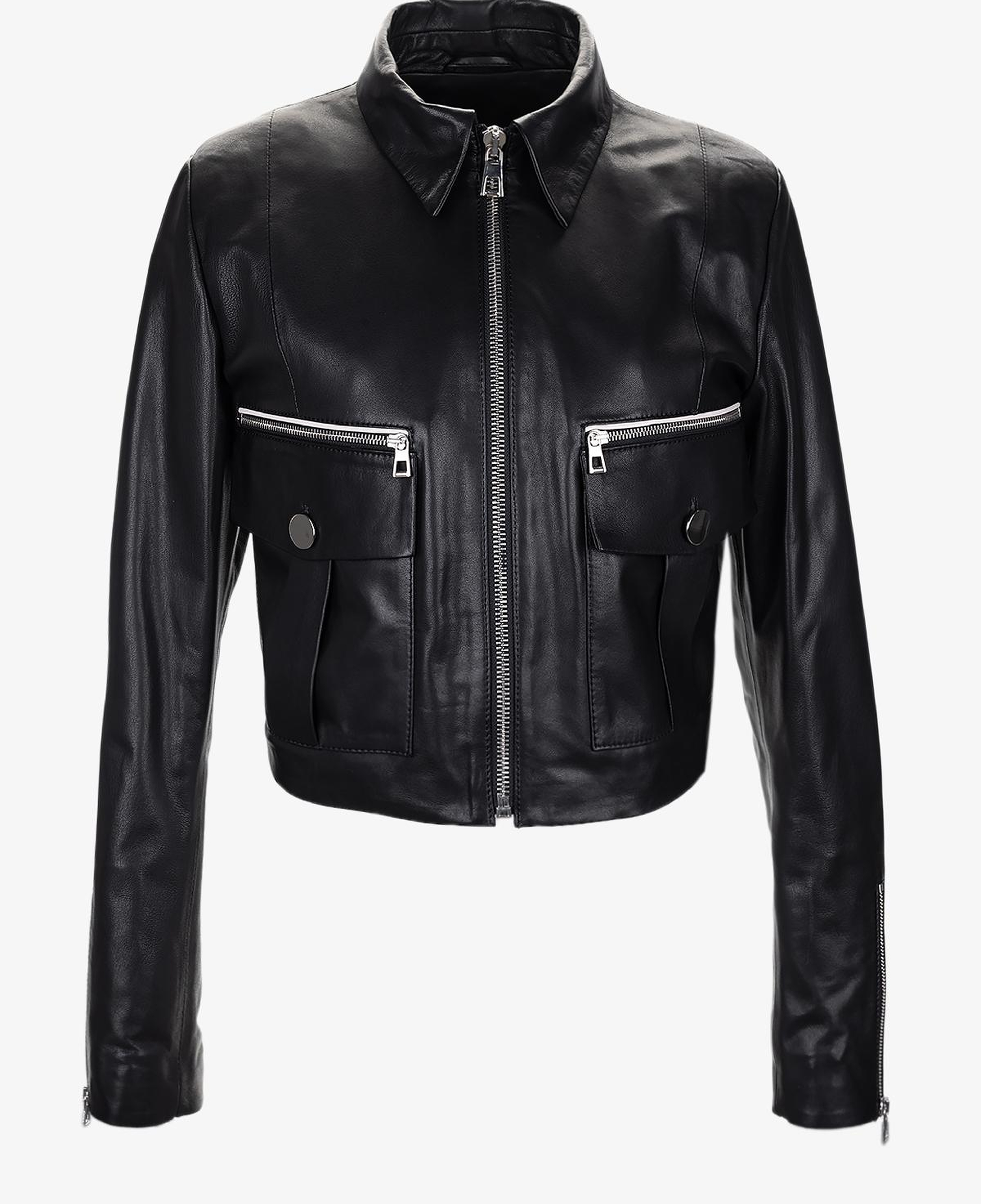 Valmenti Kadın Siyah Deri Mont