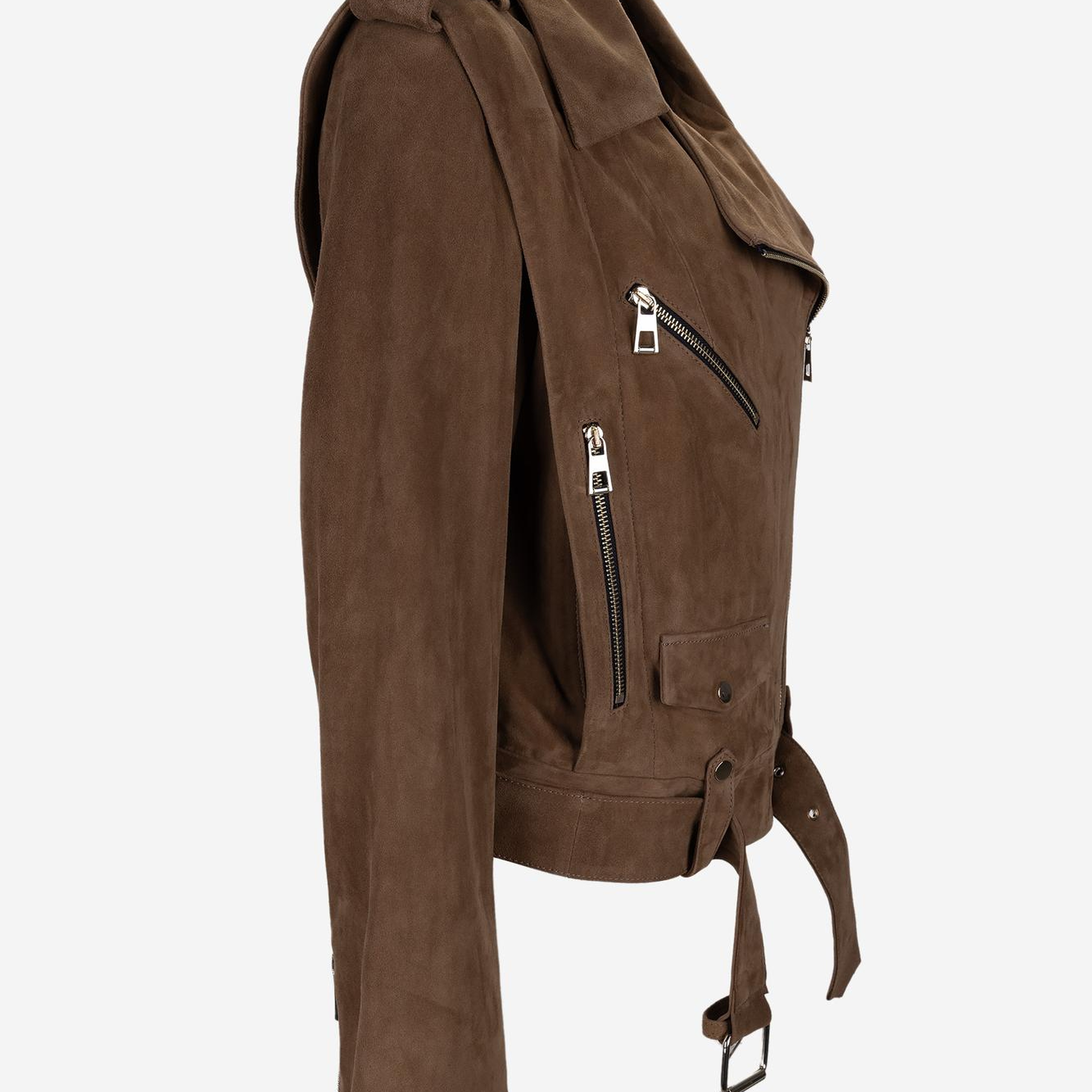 Valmenti Kadın Hakiki Deri Taba Deri Mont