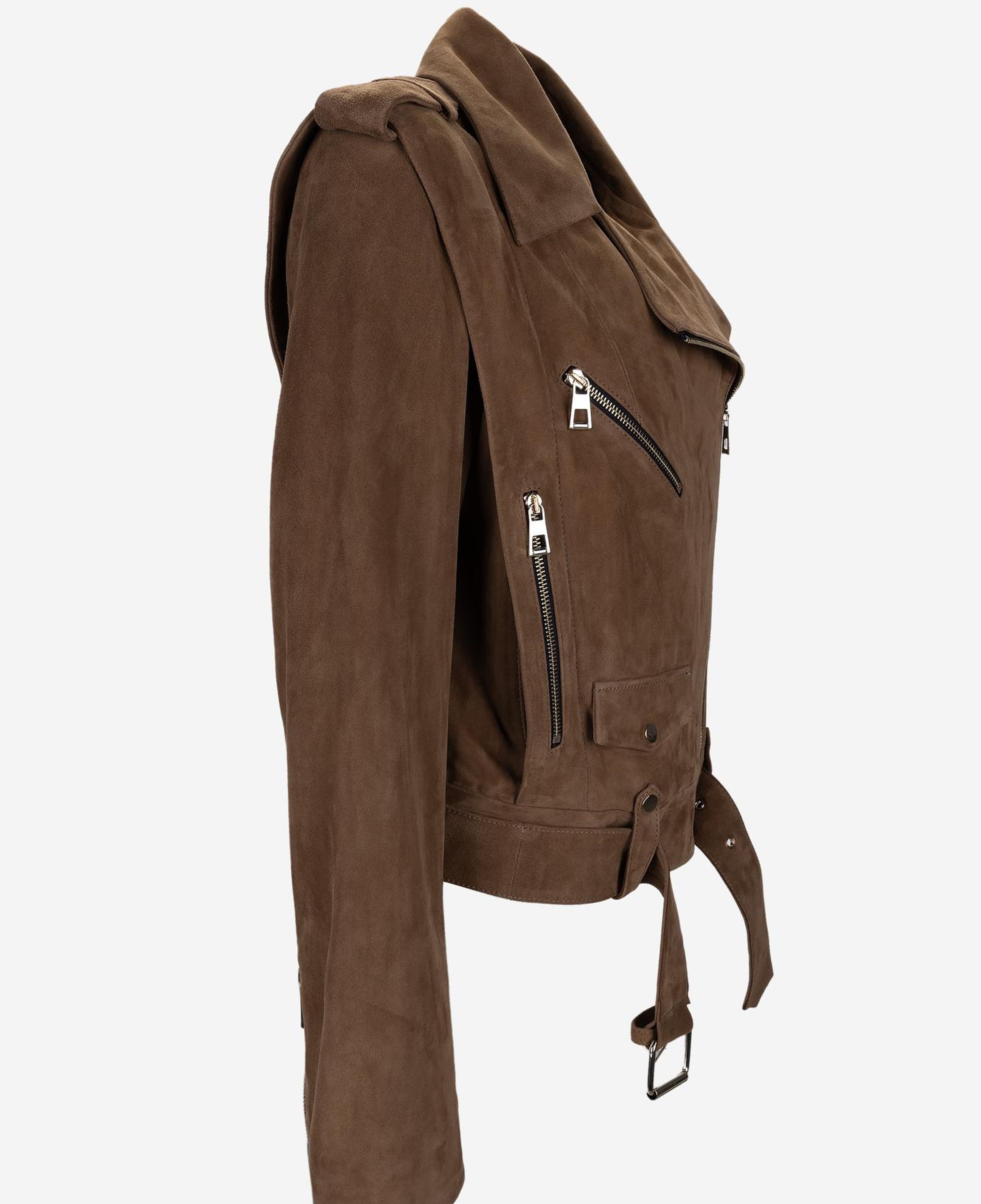 Valmenti Kadın Hakiki Deri Taba Deri Mont