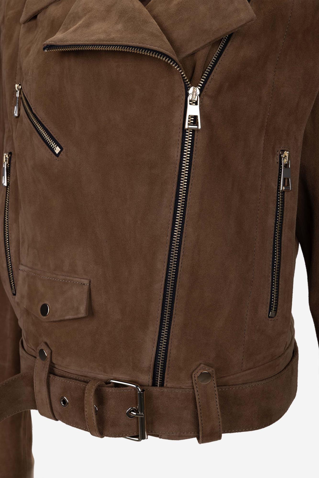 Valmenti Kadın Hakiki Deri Taba Deri Mont