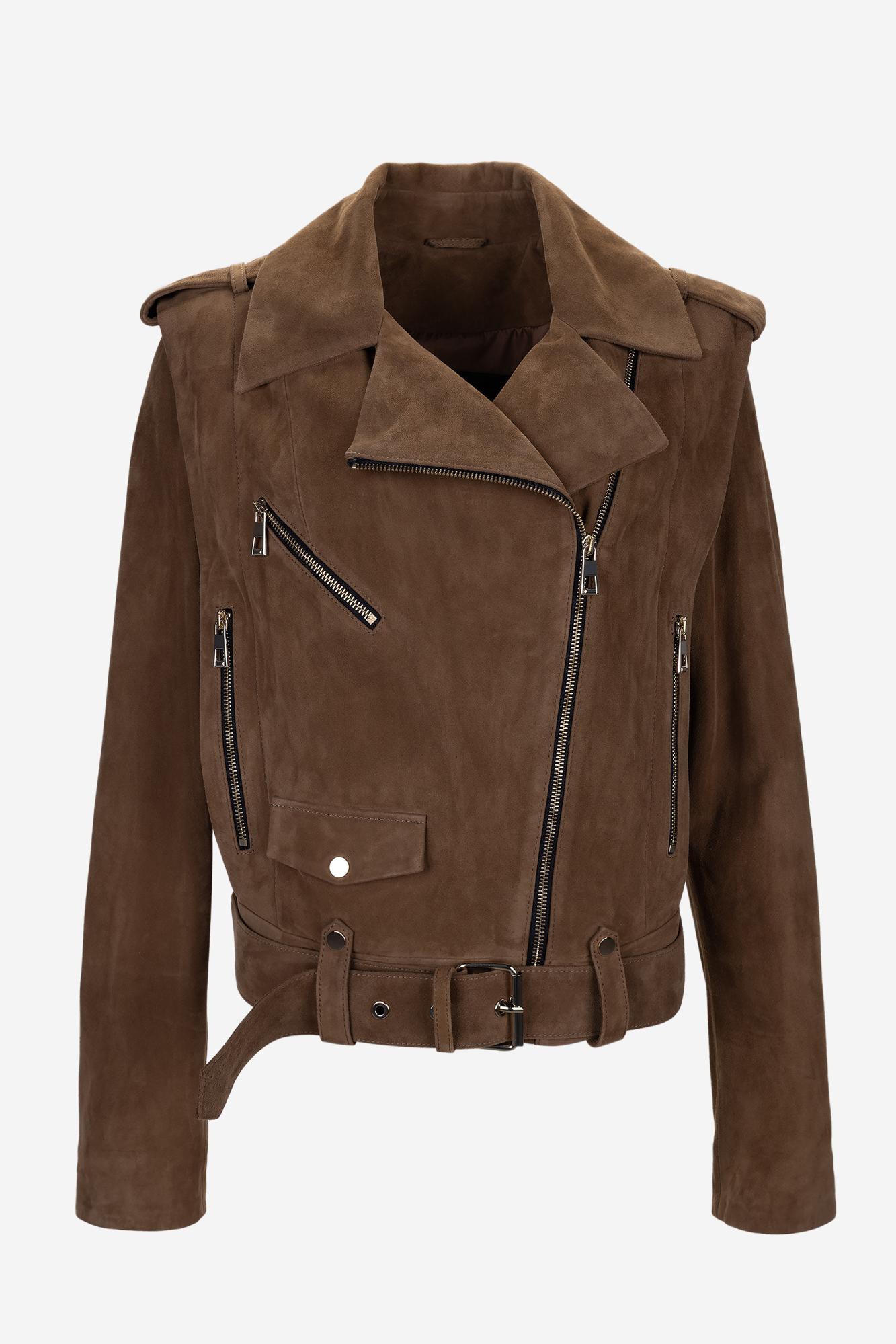 Valmenti Kadın Hakiki Deri Taba Deri Mont