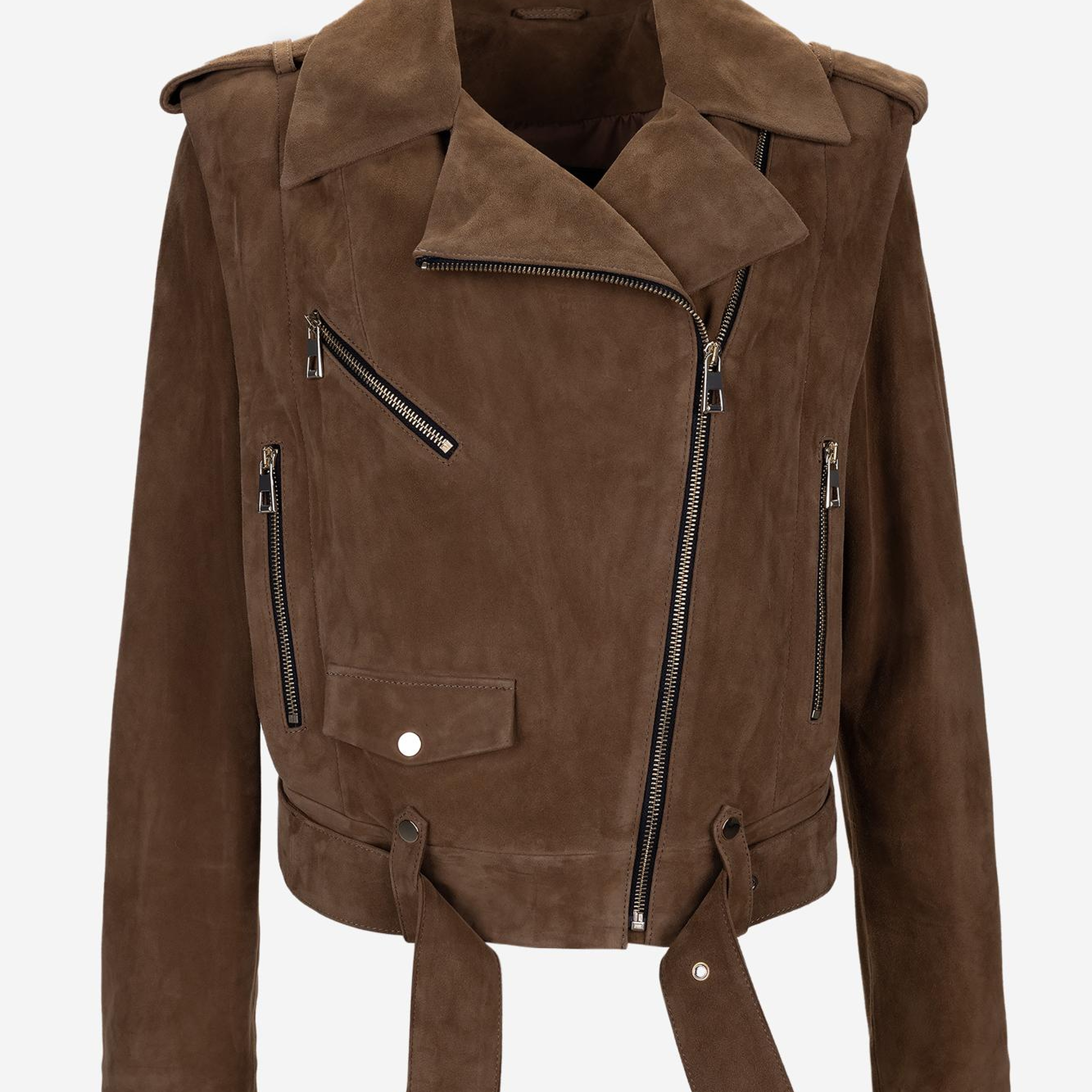 Valmenti Kadın Hakiki Deri Taba Deri Mont