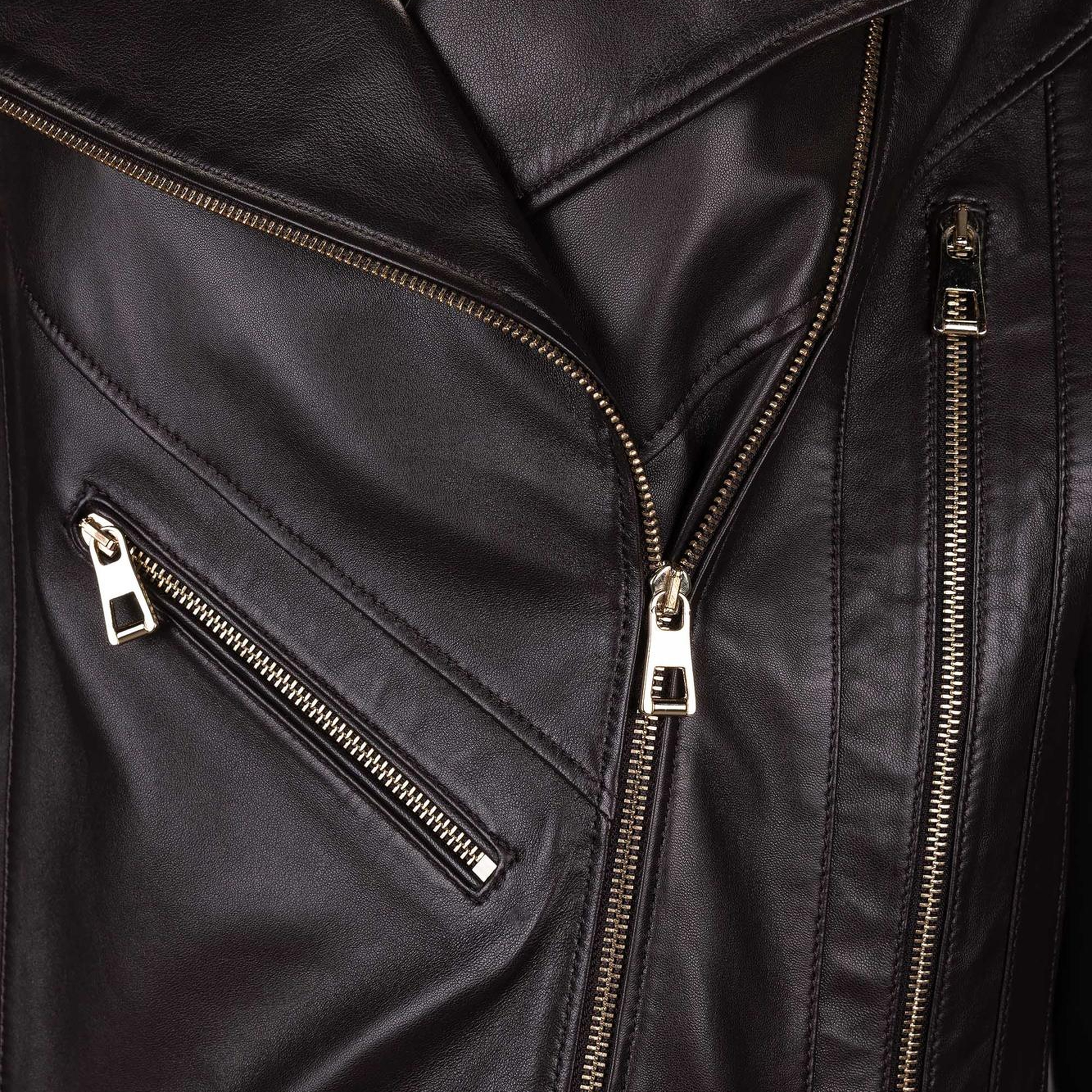 Valmenti Kadın Hakiki Deri Kahverengi Deri Mont