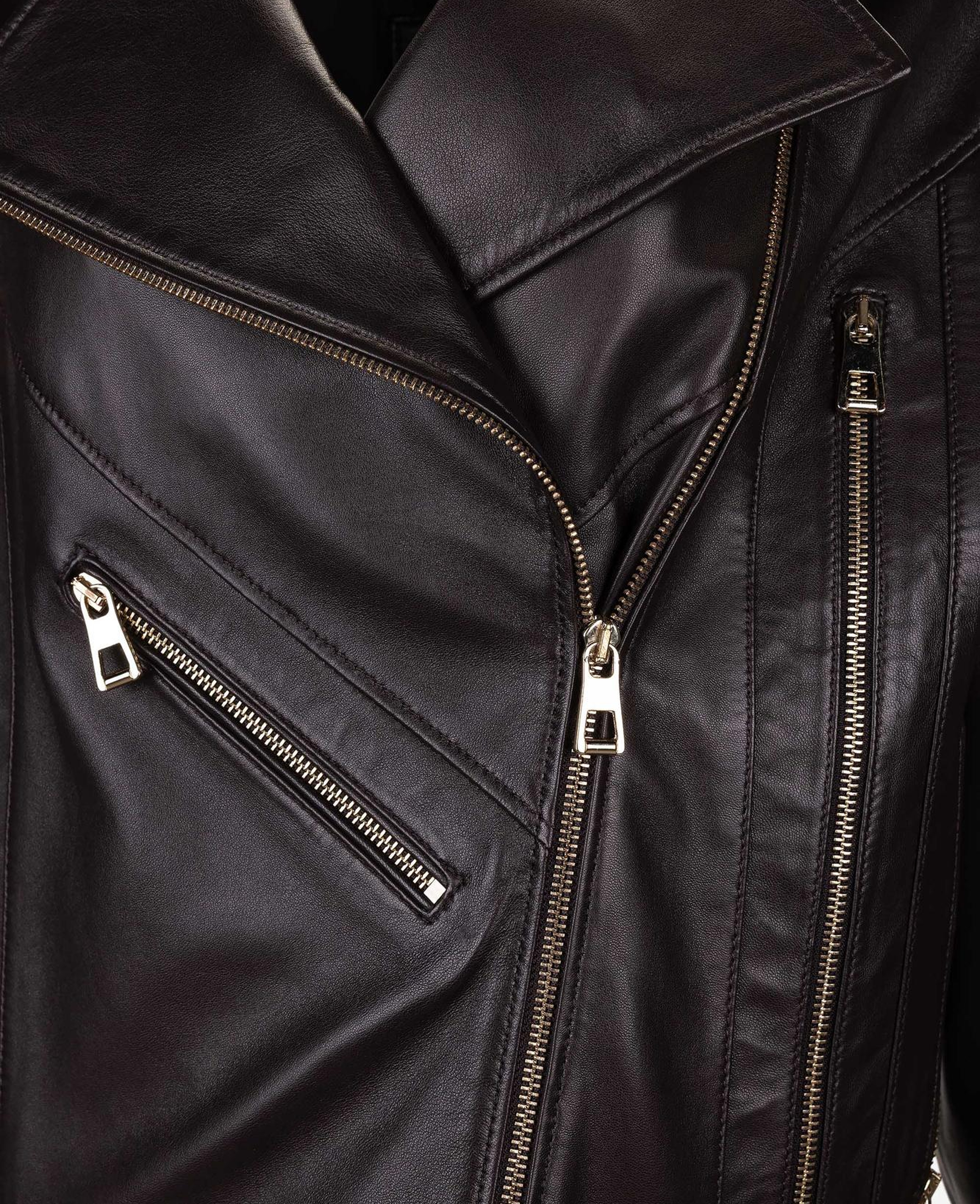 Valmenti Kadın Hakiki Deri Kahverengi Deri Mont