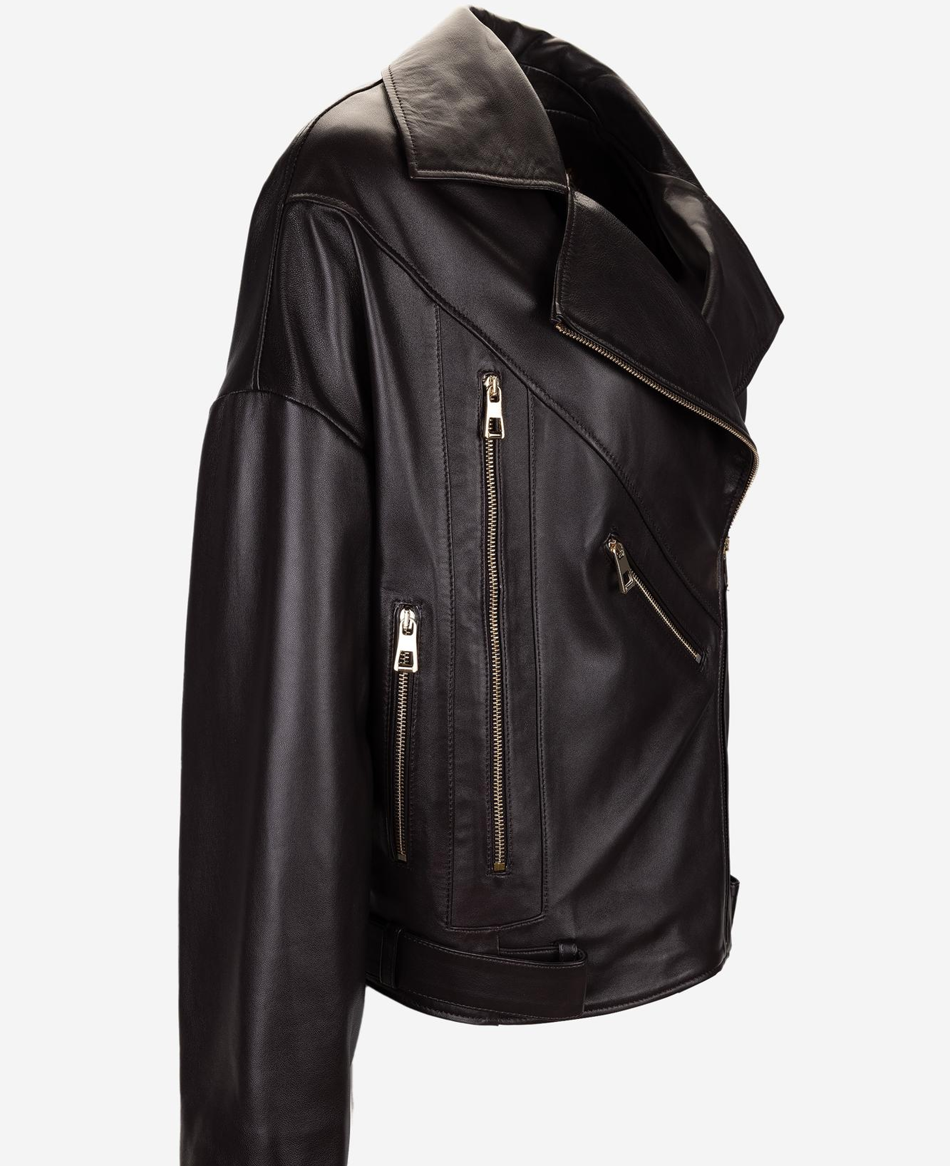 Valmenti Kadın Hakiki Deri Kahverengi Deri Mont