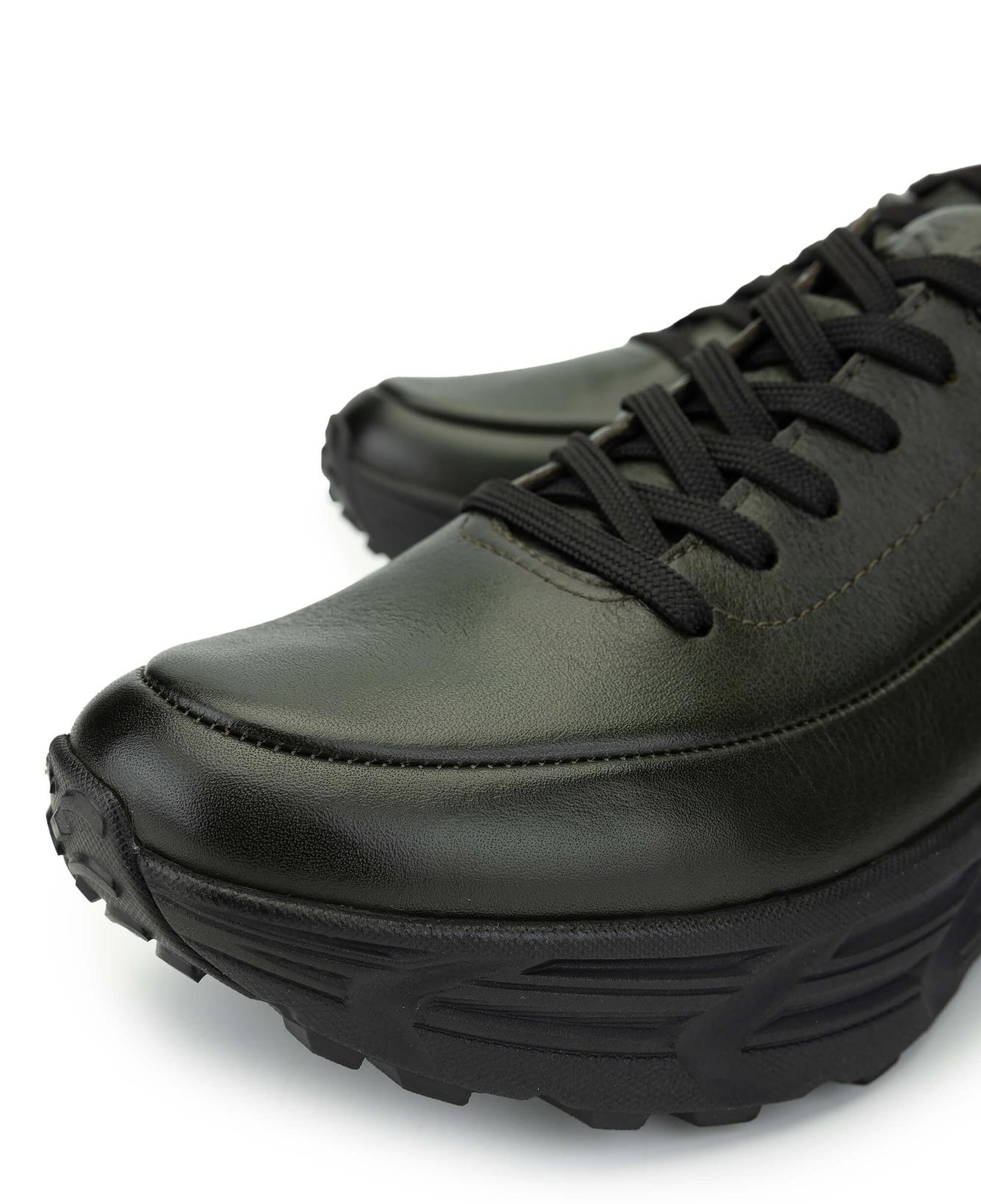 Tamer Tanca Erkek Hakiki Deri Haki Analin Sneakers & Spor Ayakkabı