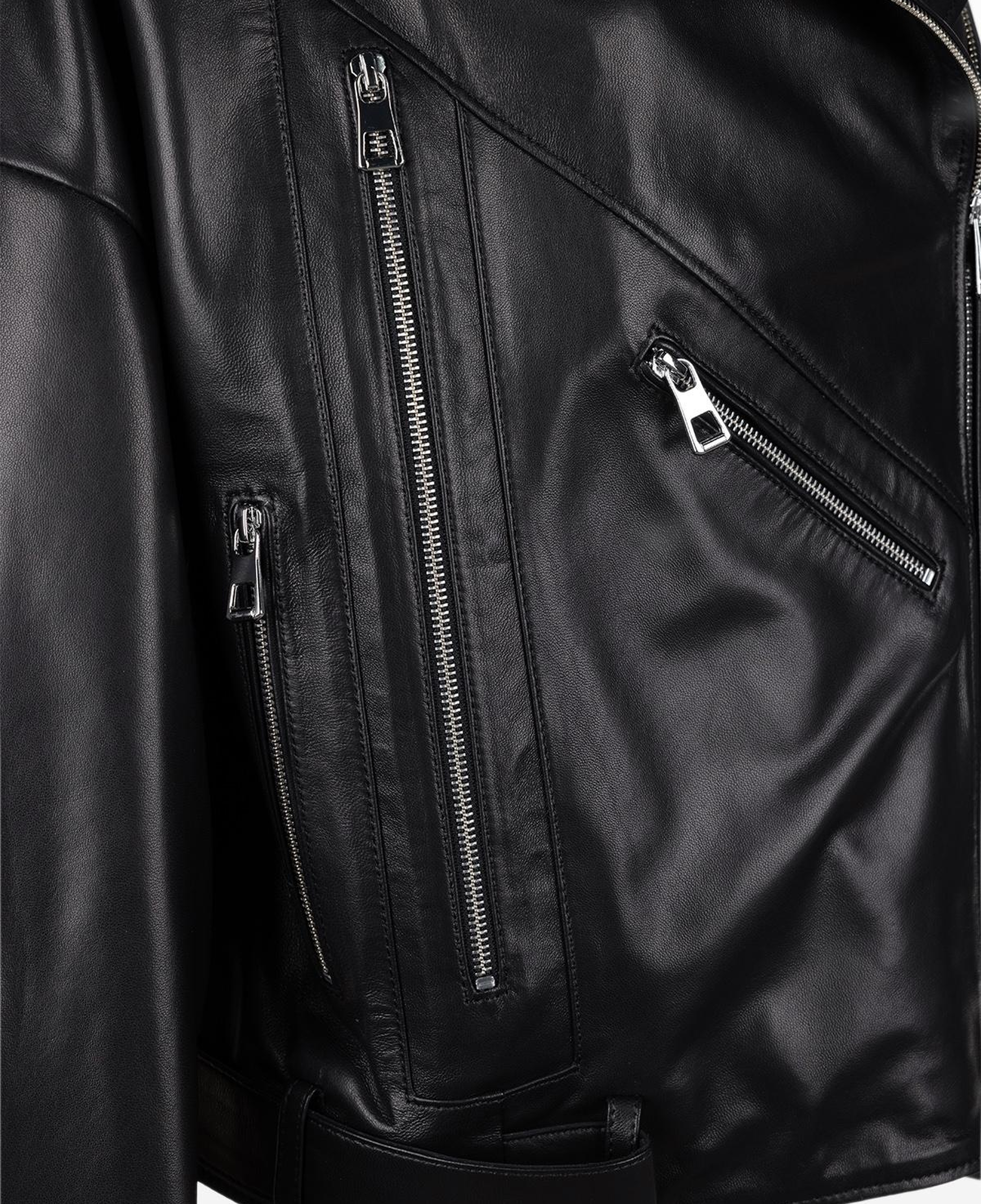 Valmenti Kadın Hakiki Deri Siyah Deri Mont