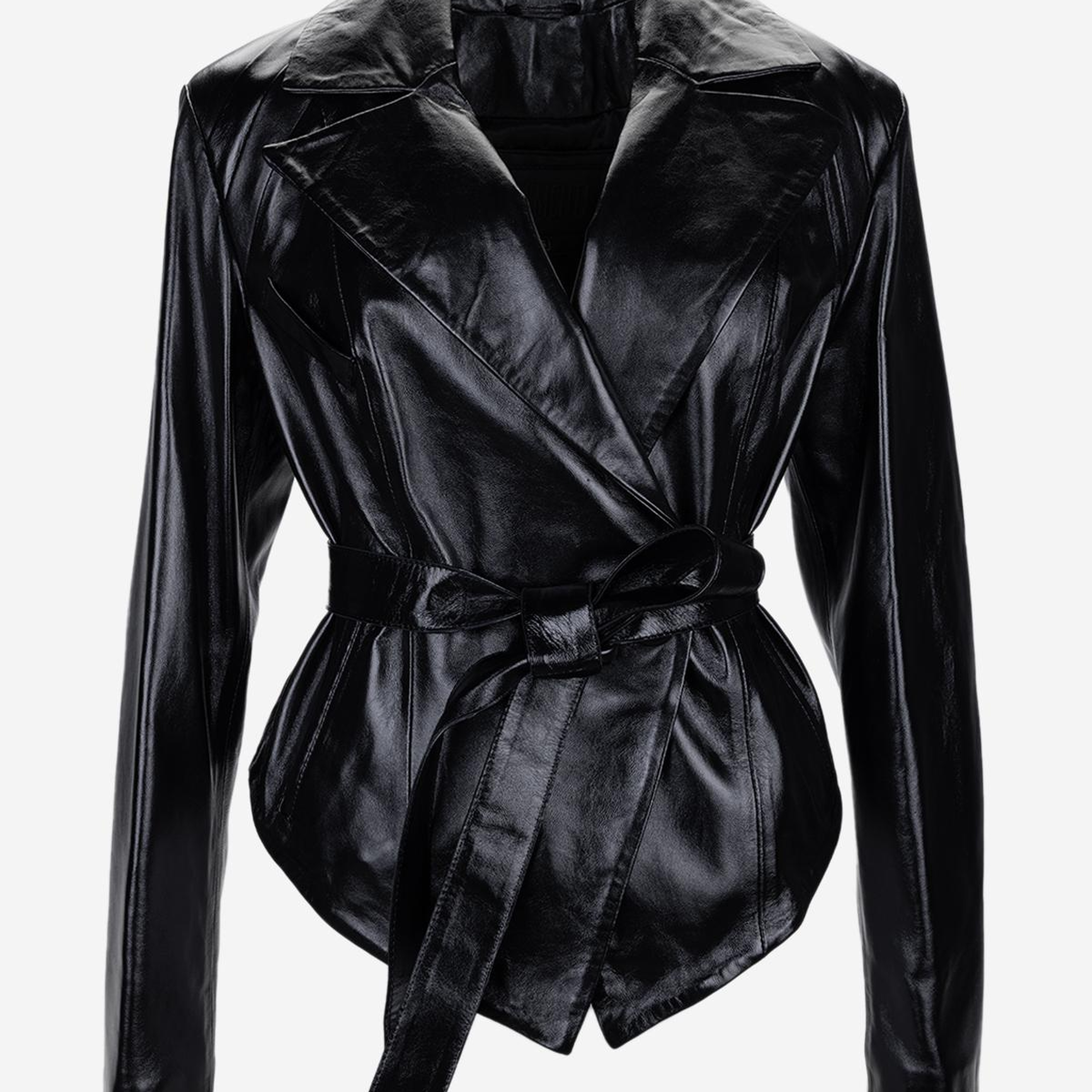 Valmenti Kadın Hakiki Deri Siyah Deri Mont