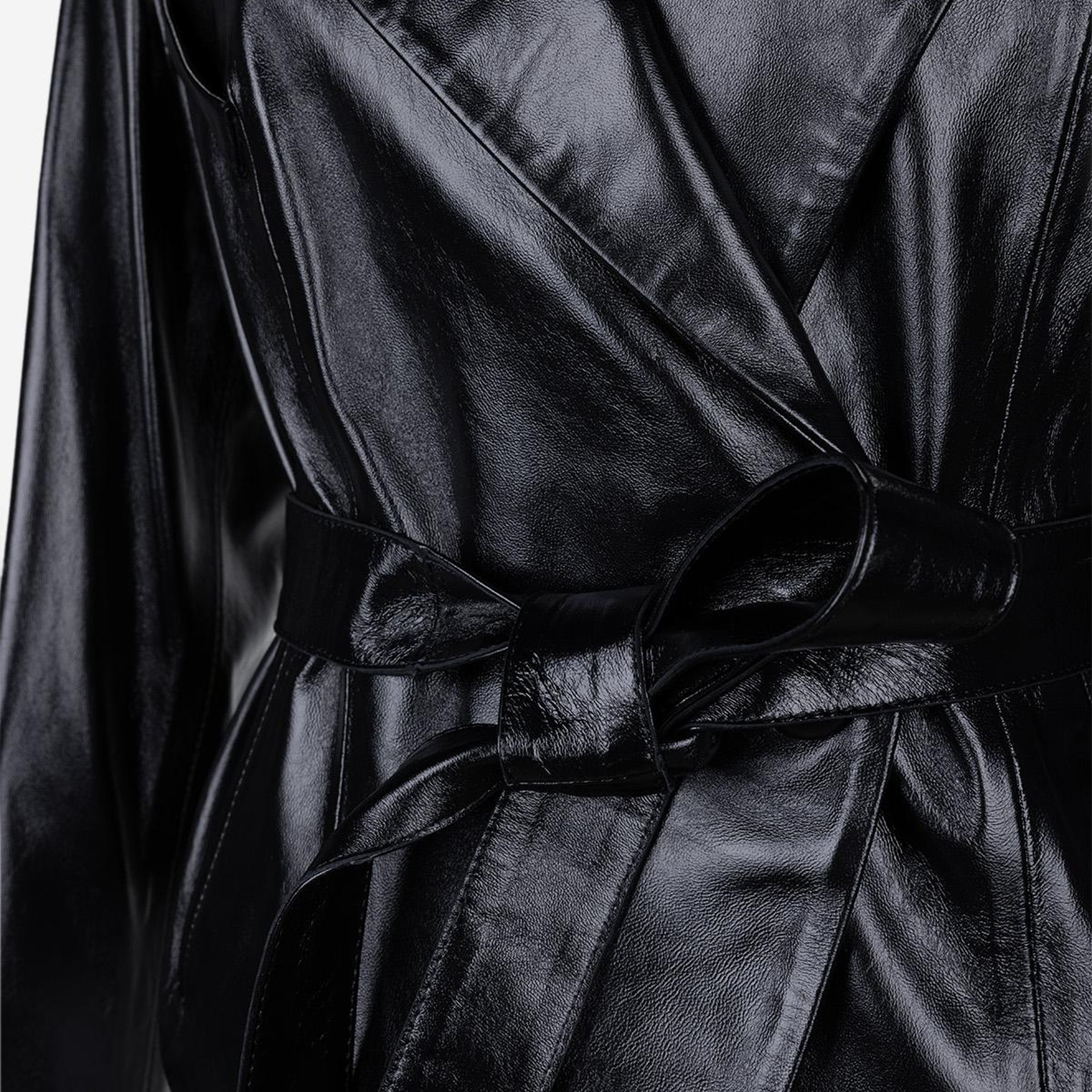 Valmenti Kadın Hakiki Deri Siyah Deri Mont