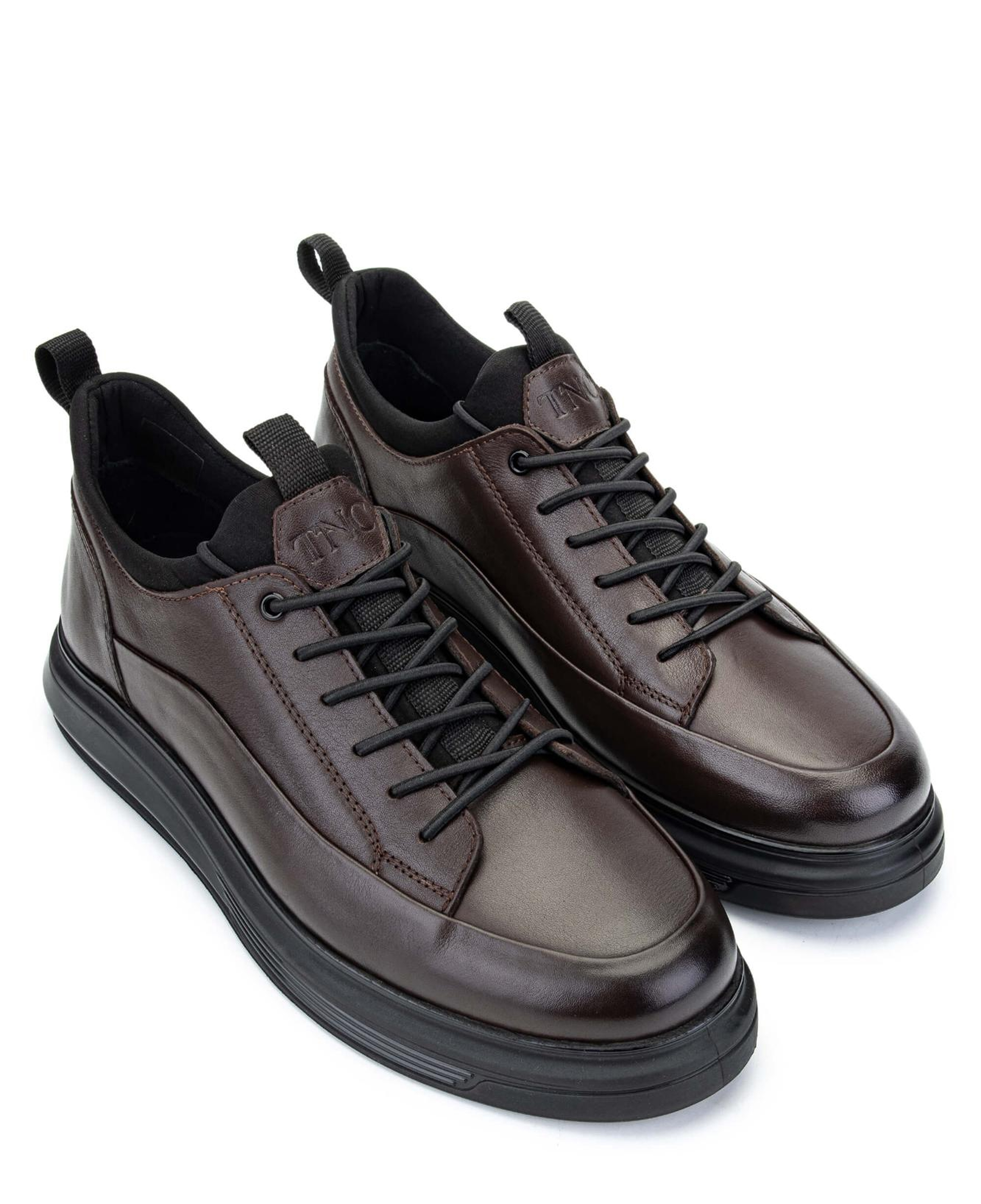 Tamer Tanca Erkek Hakiki Deri Kahverengi Sneakers & Spor Ayakkabı
