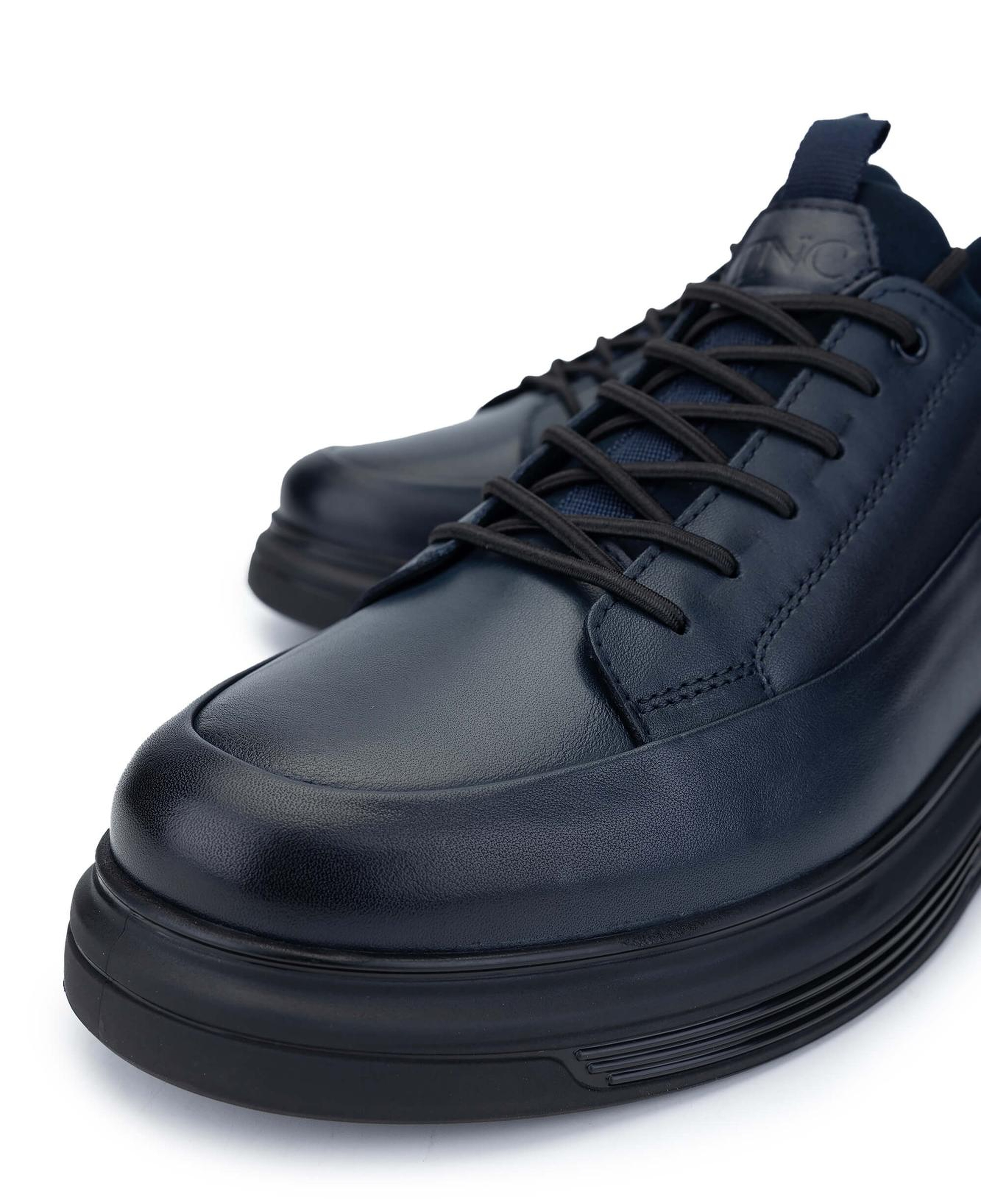 Tamer Tanca Erkek Hakiki Deri Lacivert Sneakers & Spor Ayakkabı