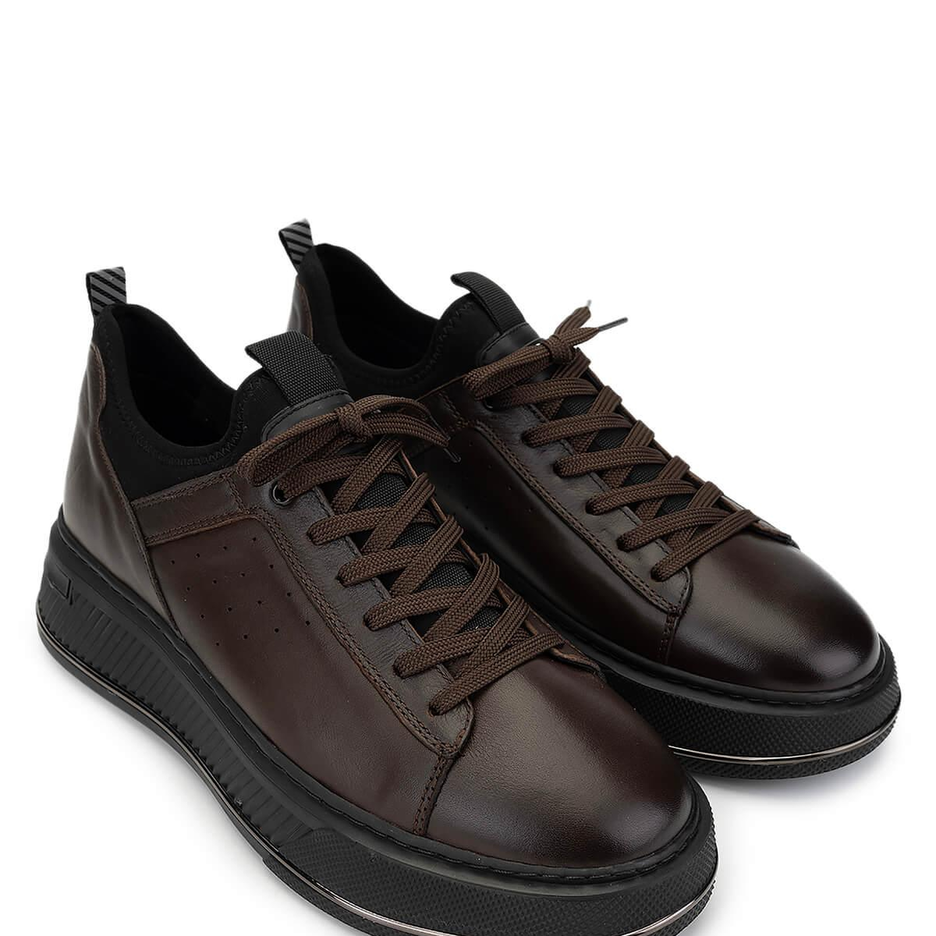 Tamer Tanca Erkek Hakiki Deri Kahverengi Sneakers & Spor Ayakkabı