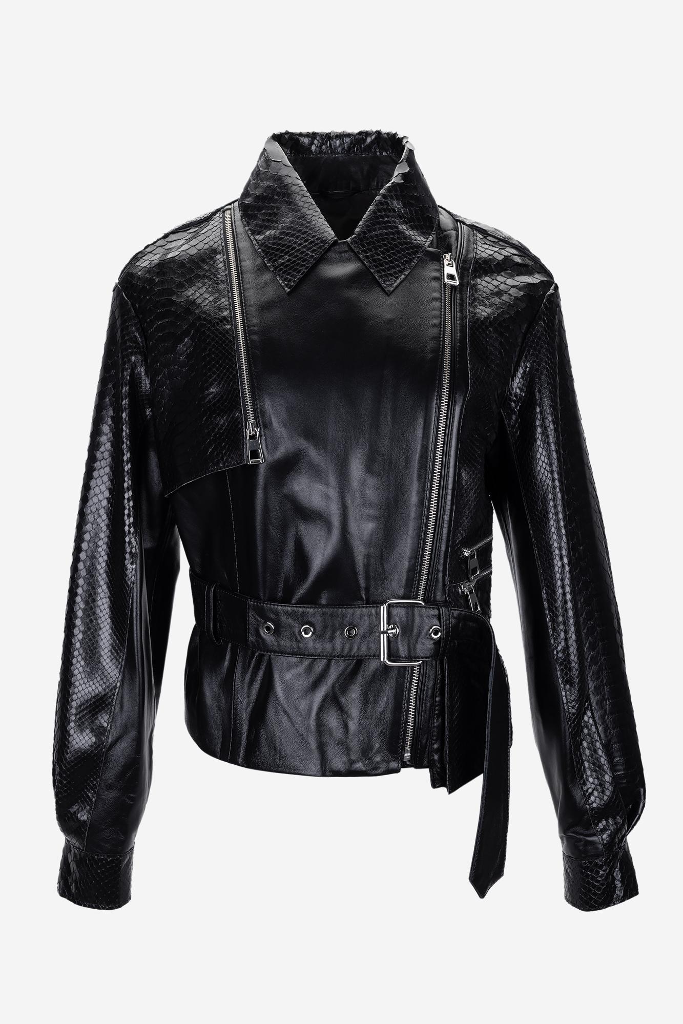 Valmenti Kadın Hakiki Deri Siyah Deri Mont