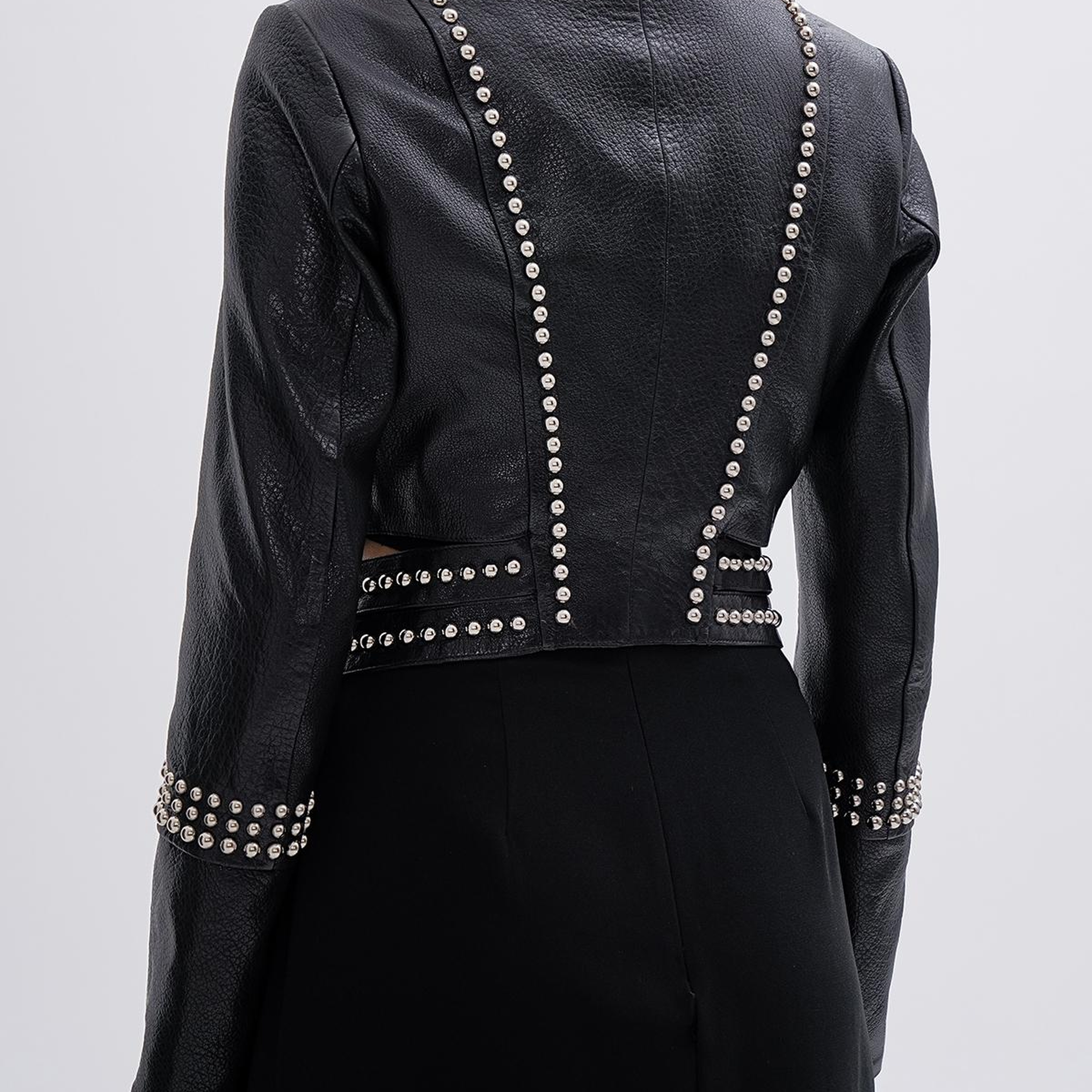 Valmenti Kadın Hakiki Deri Siyah Mont