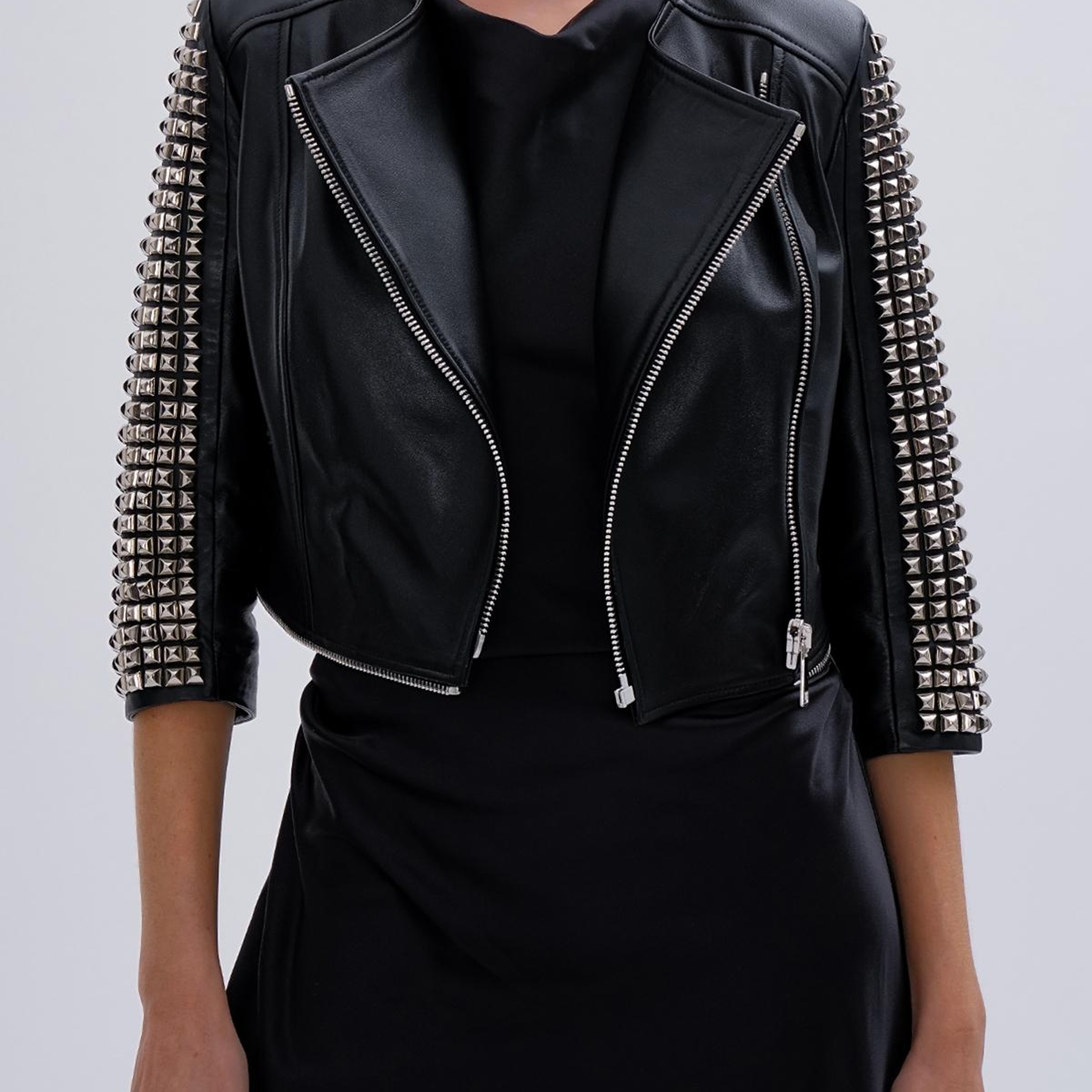 Valmenti Kadın Hakiki Deri Siyah Mont