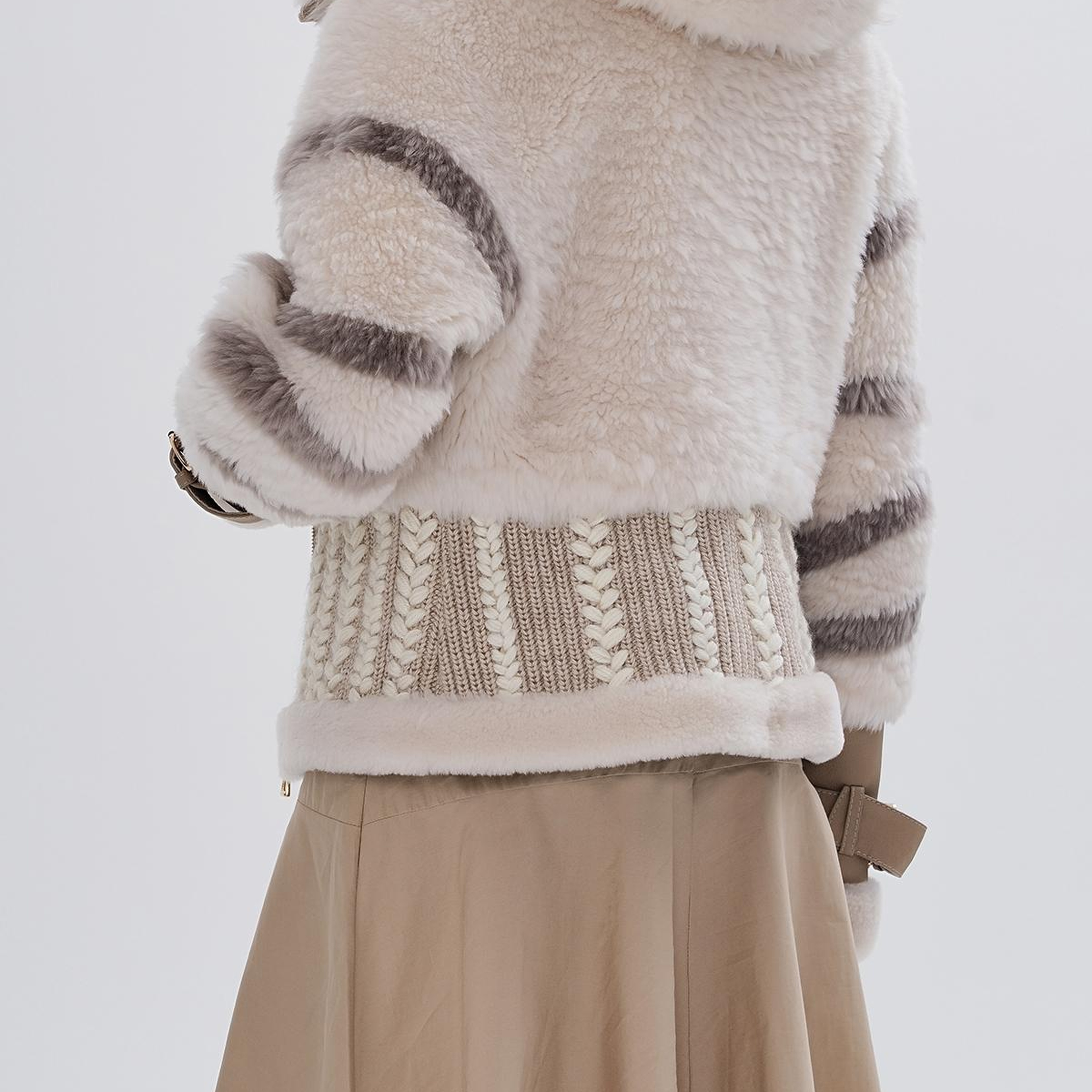 Valmenti Kadın Kürk Bej Mont