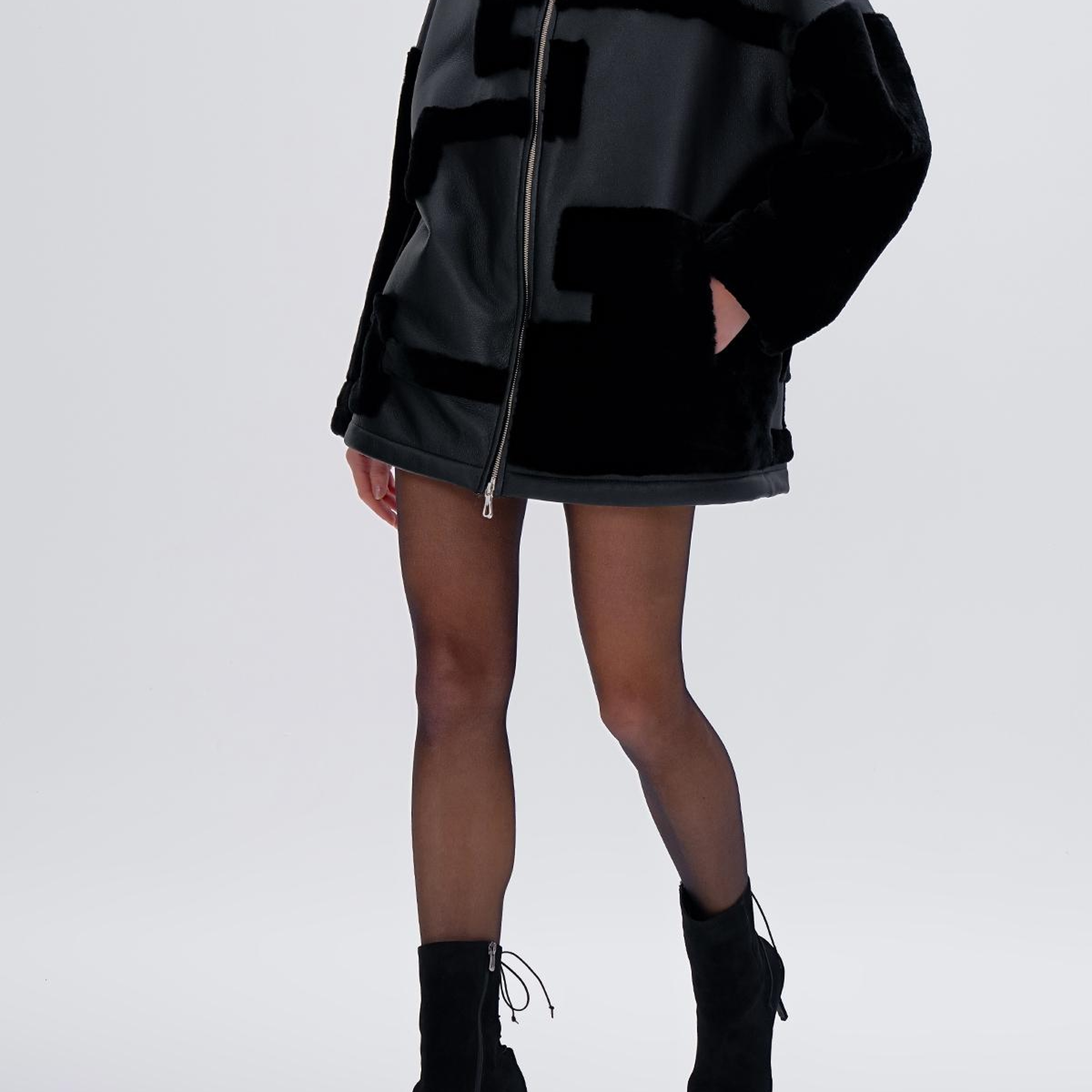 Valmenti Kadın Kürk Siyah Mont