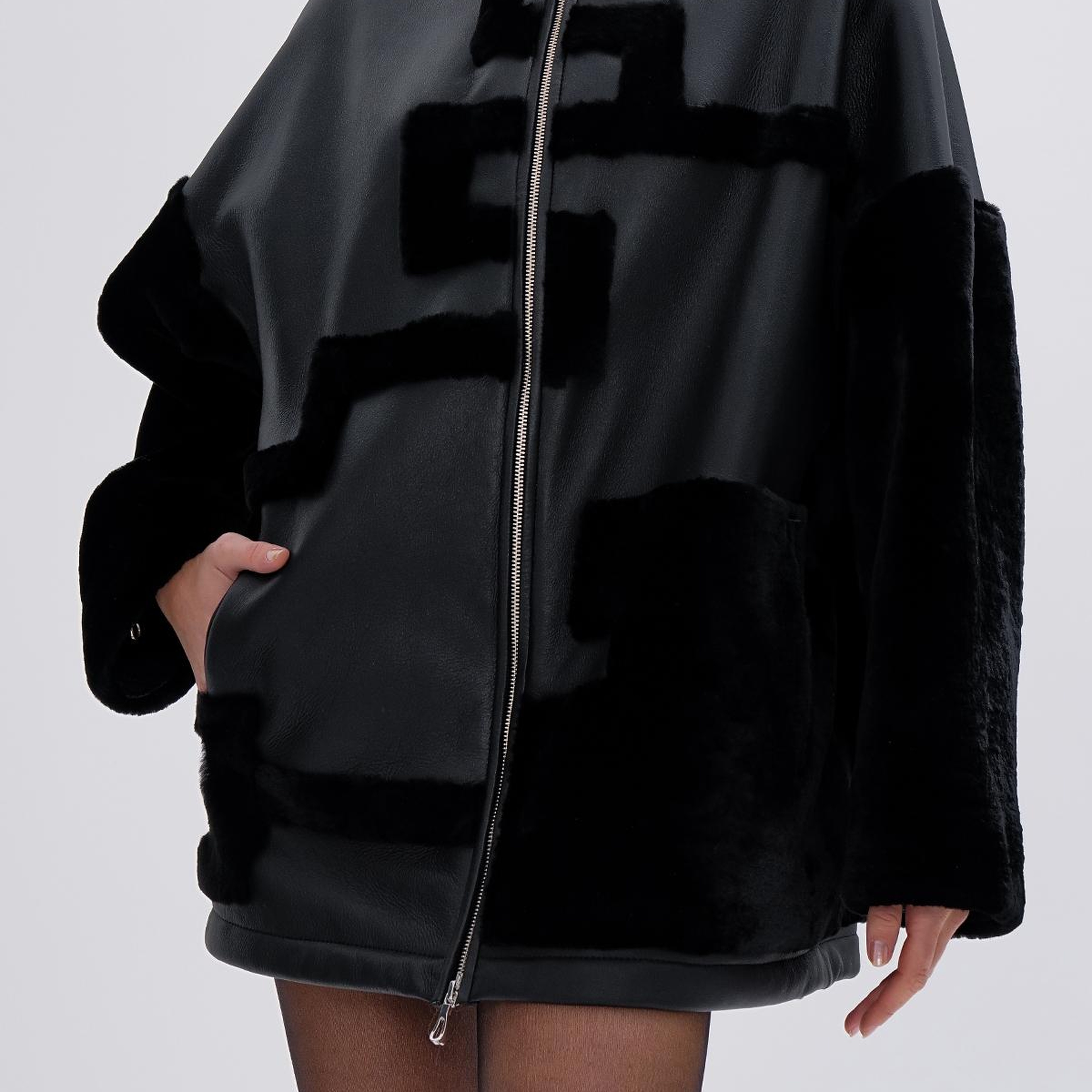 Valmenti Kadın Kürk Siyah Mont