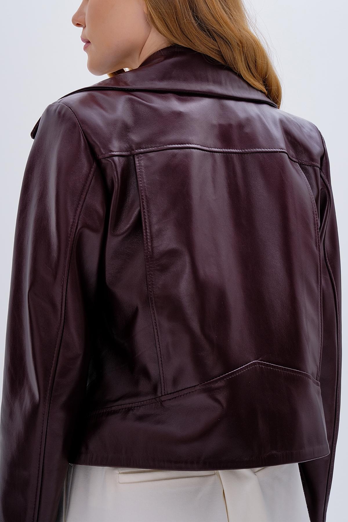 Valmenti Kadın Hakiki Deri Bordo Mont