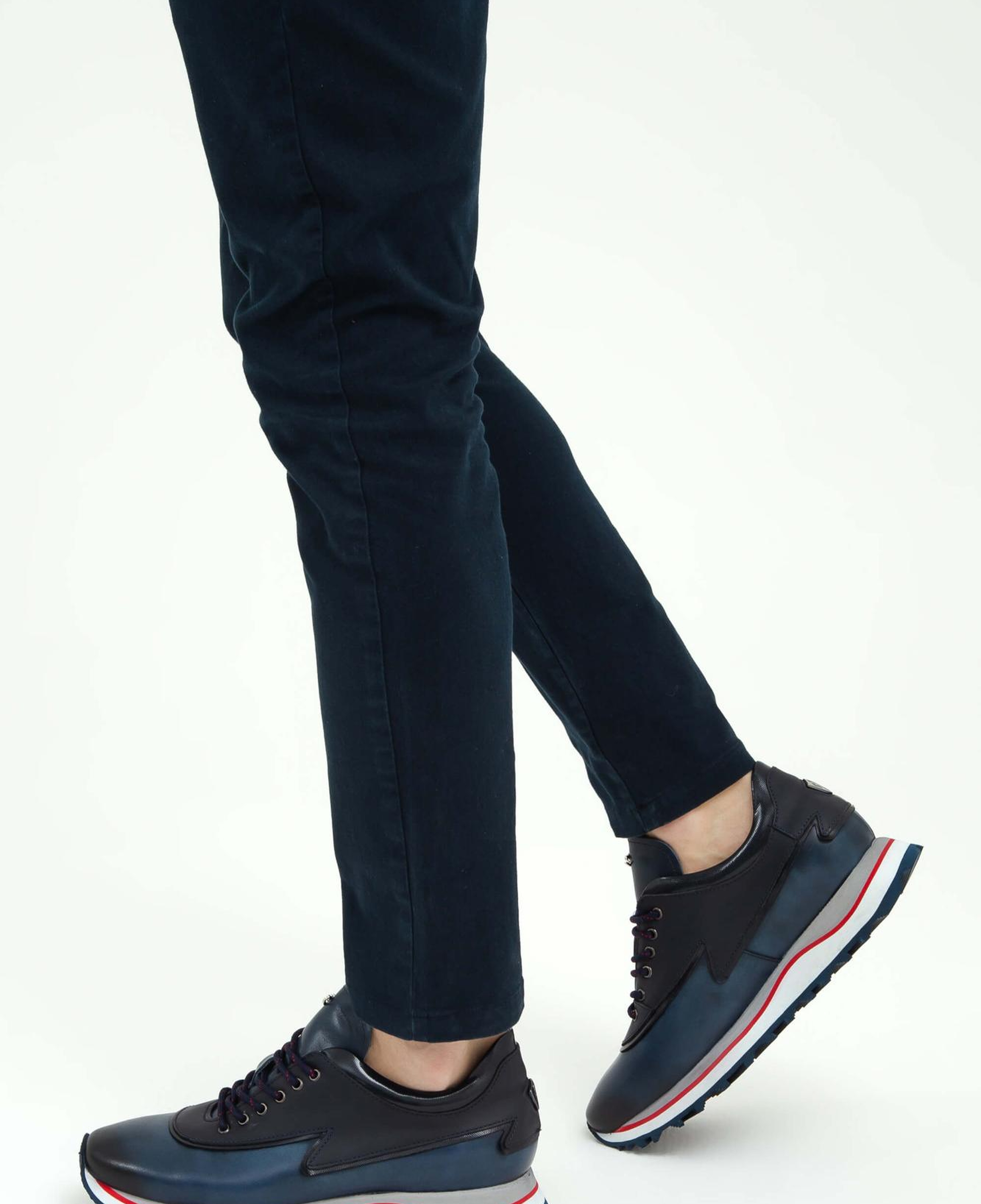 Tamer Tanca Erkek Hakiki Deri Lacivert Sneakers & Spor Ayakkabı