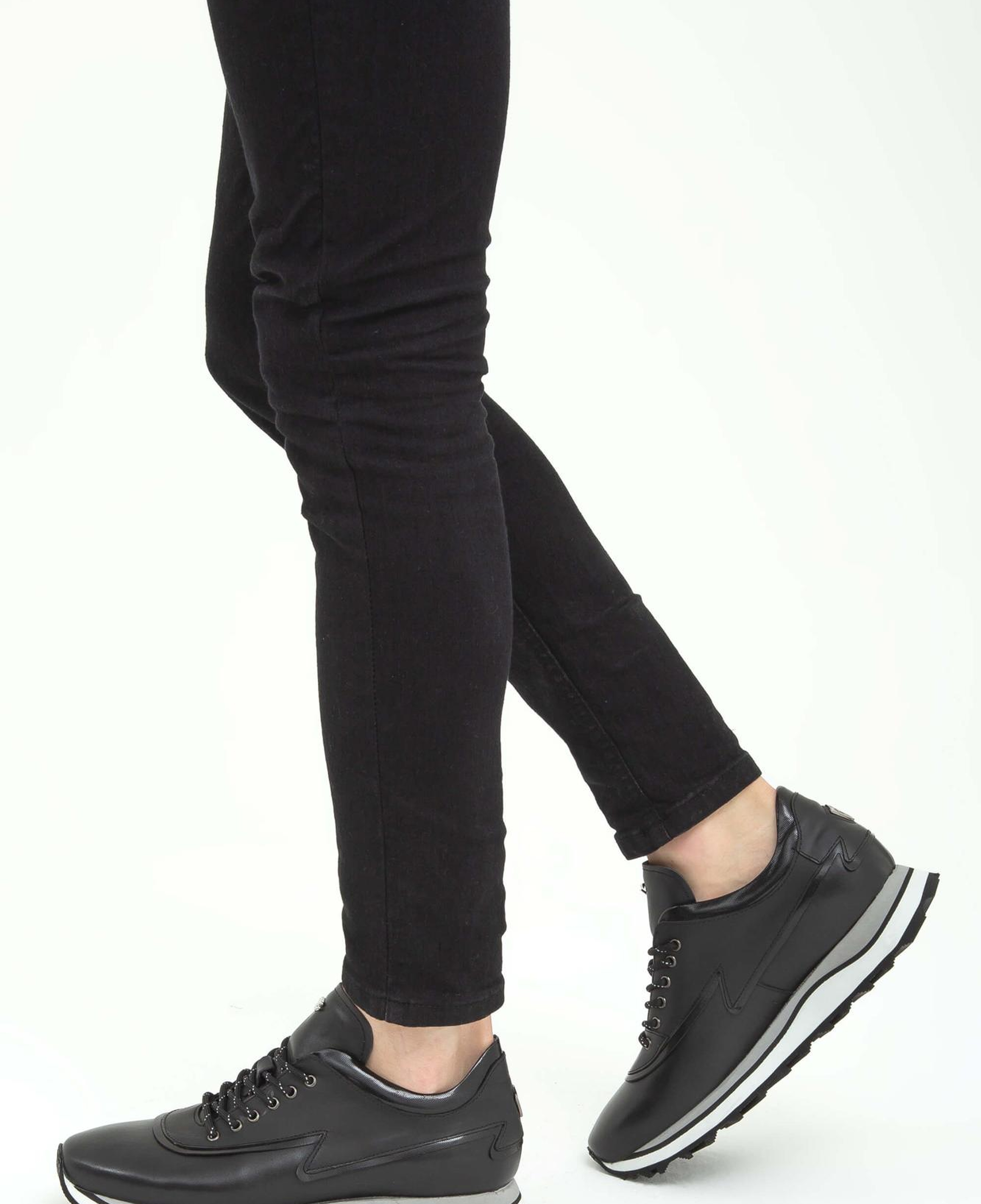 Tamer Tanca Erkek Hakiki Deri Siyah Sneakers & Spor Ayakkabı