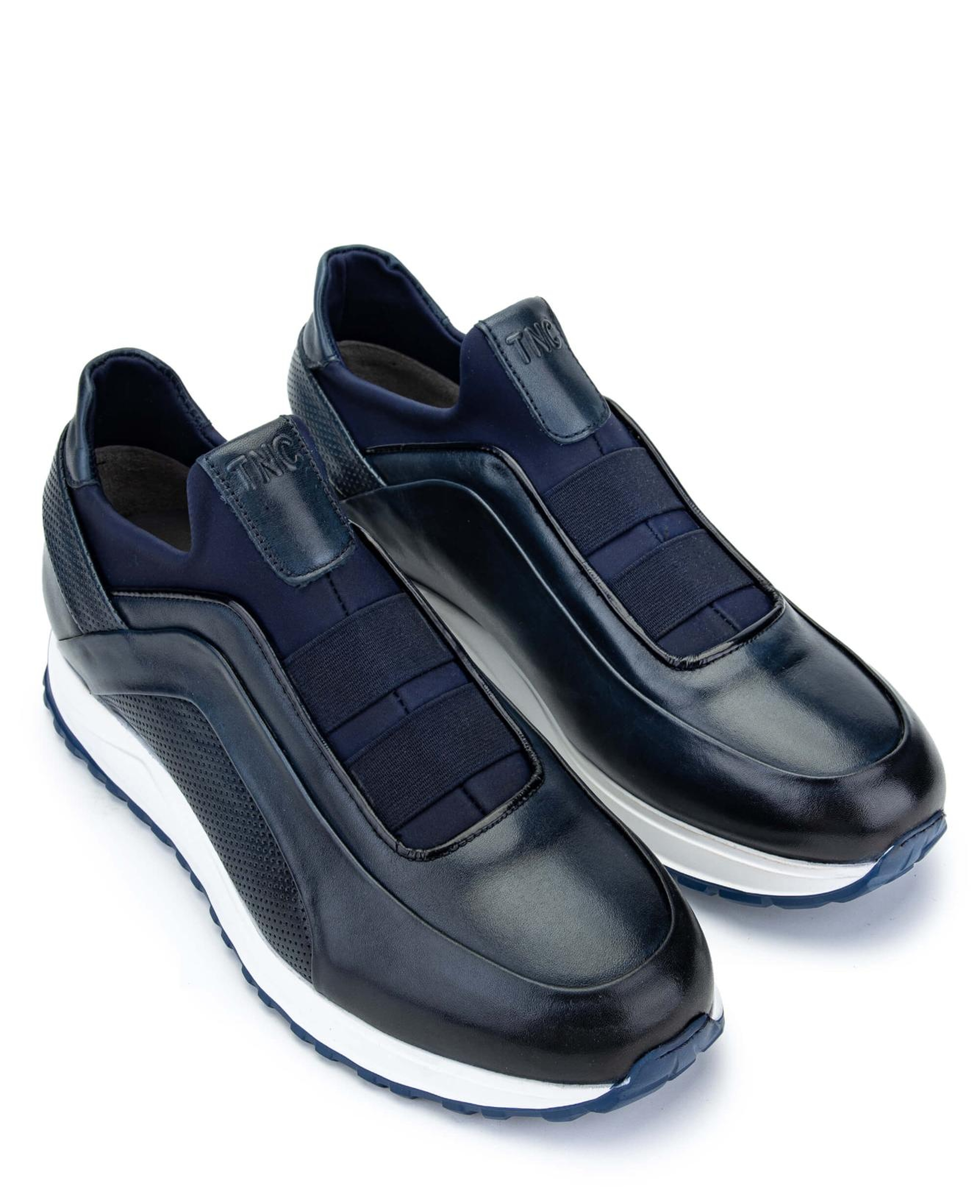 Tamer Tanca Erkek Hakiki Deri Lacivert Sneakers & Spor Ayakkabı Ayakkabı