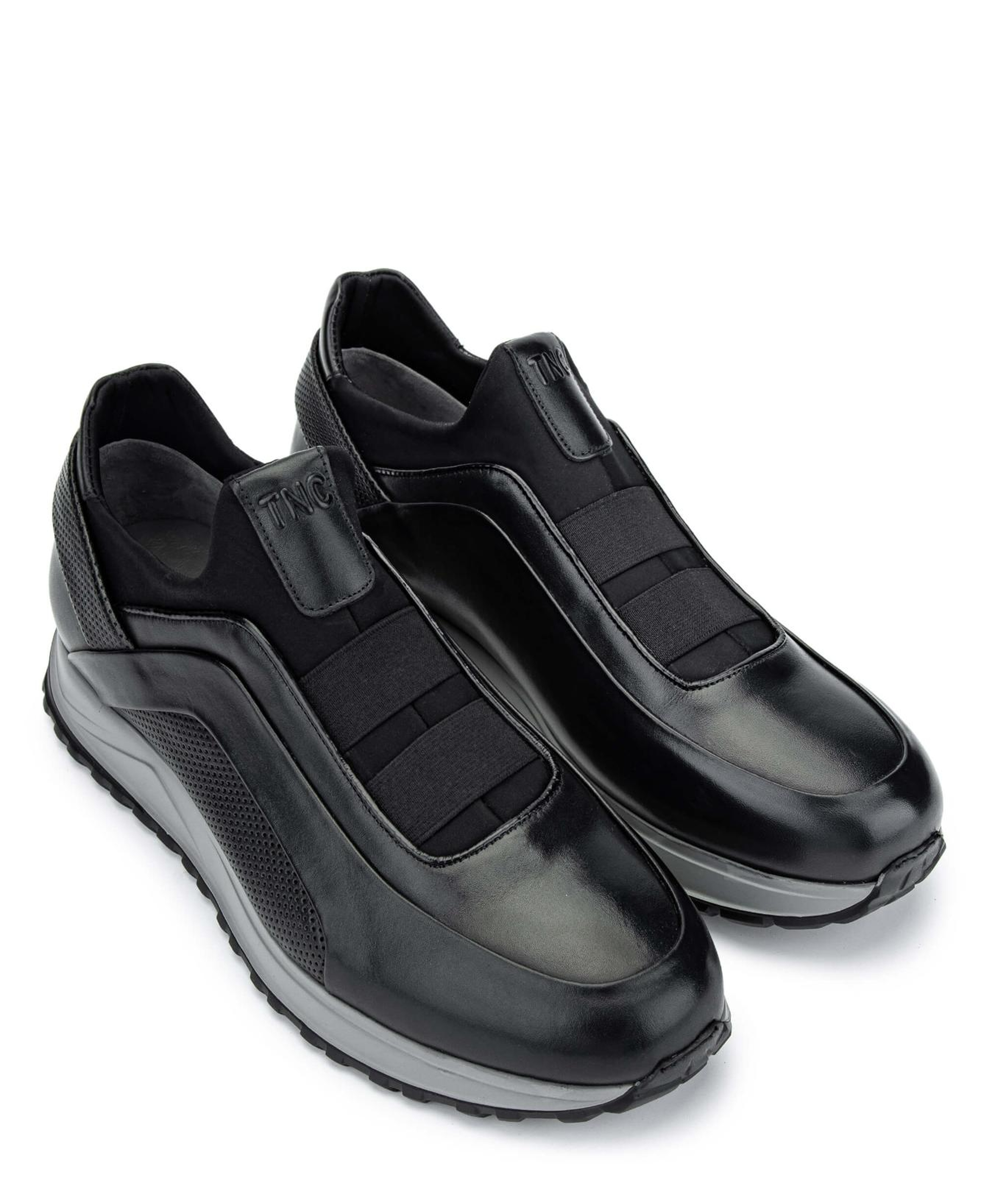 Tamer Tanca Erkek Hakiki Deri Siyah Sneakers & Spor Ayakkabı