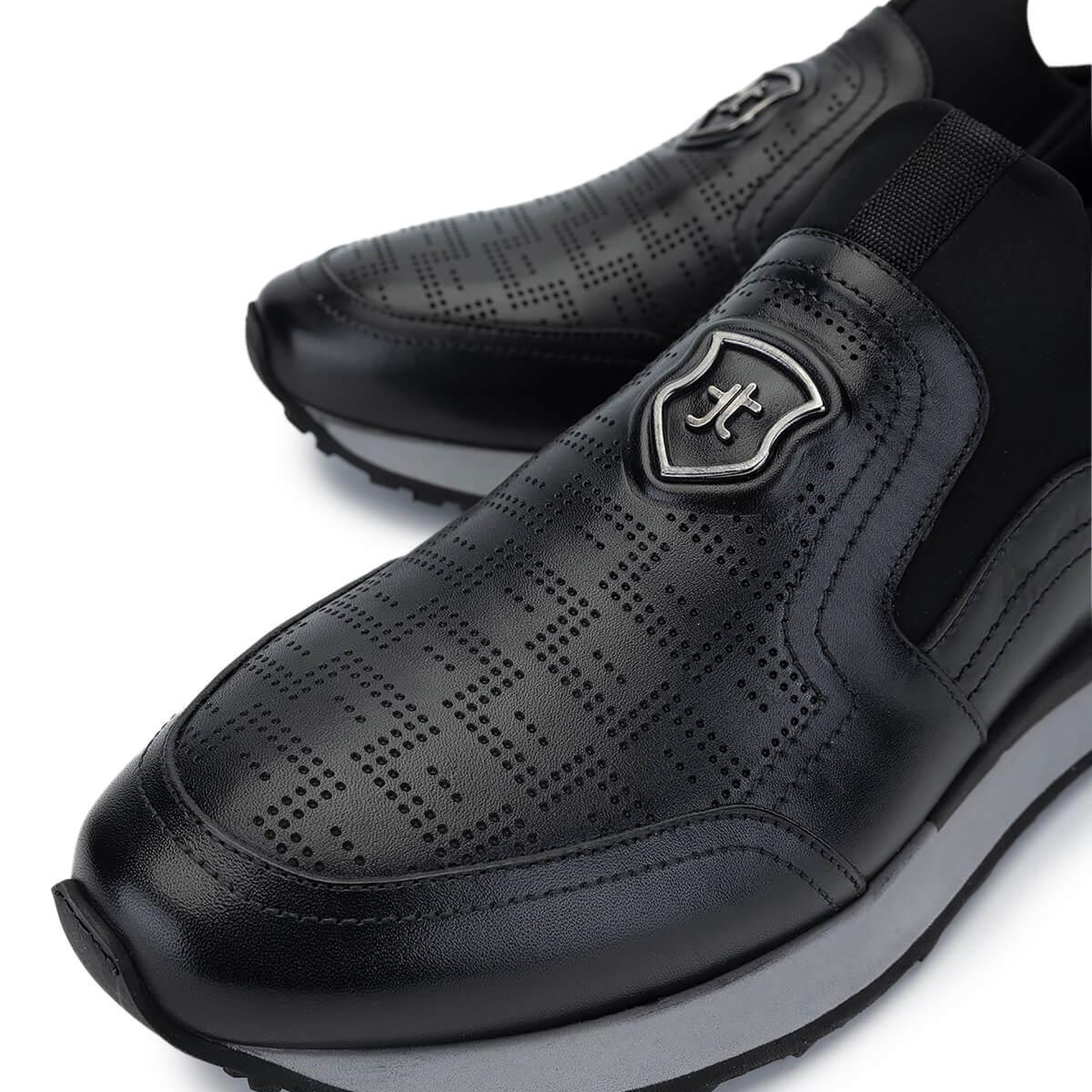 Tamer Tanca Erkek Hakiki Deri Siyah Sneakers & Spor Ayakkabı