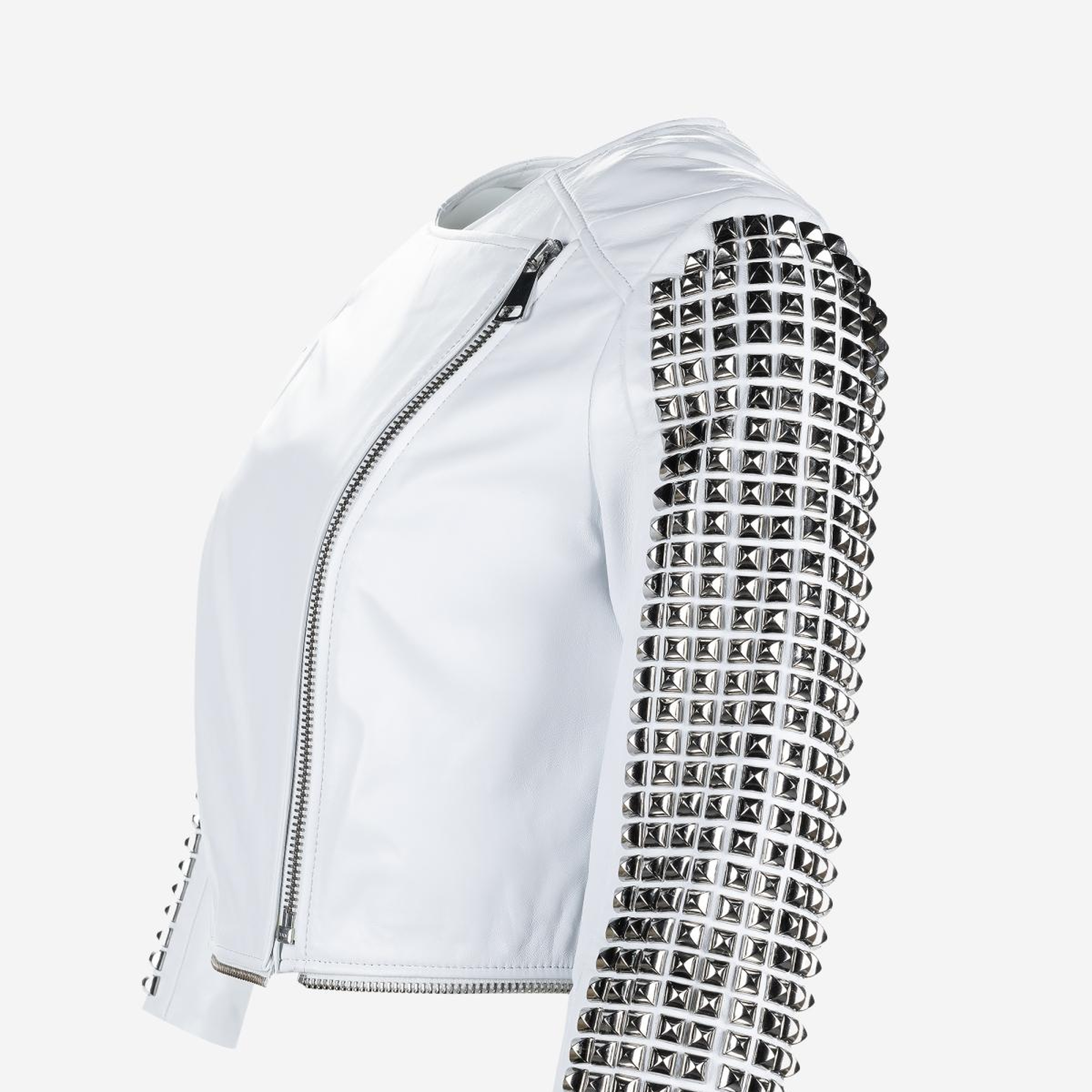 Valmenti Kadın Hakiki Deri Beyaz Mont