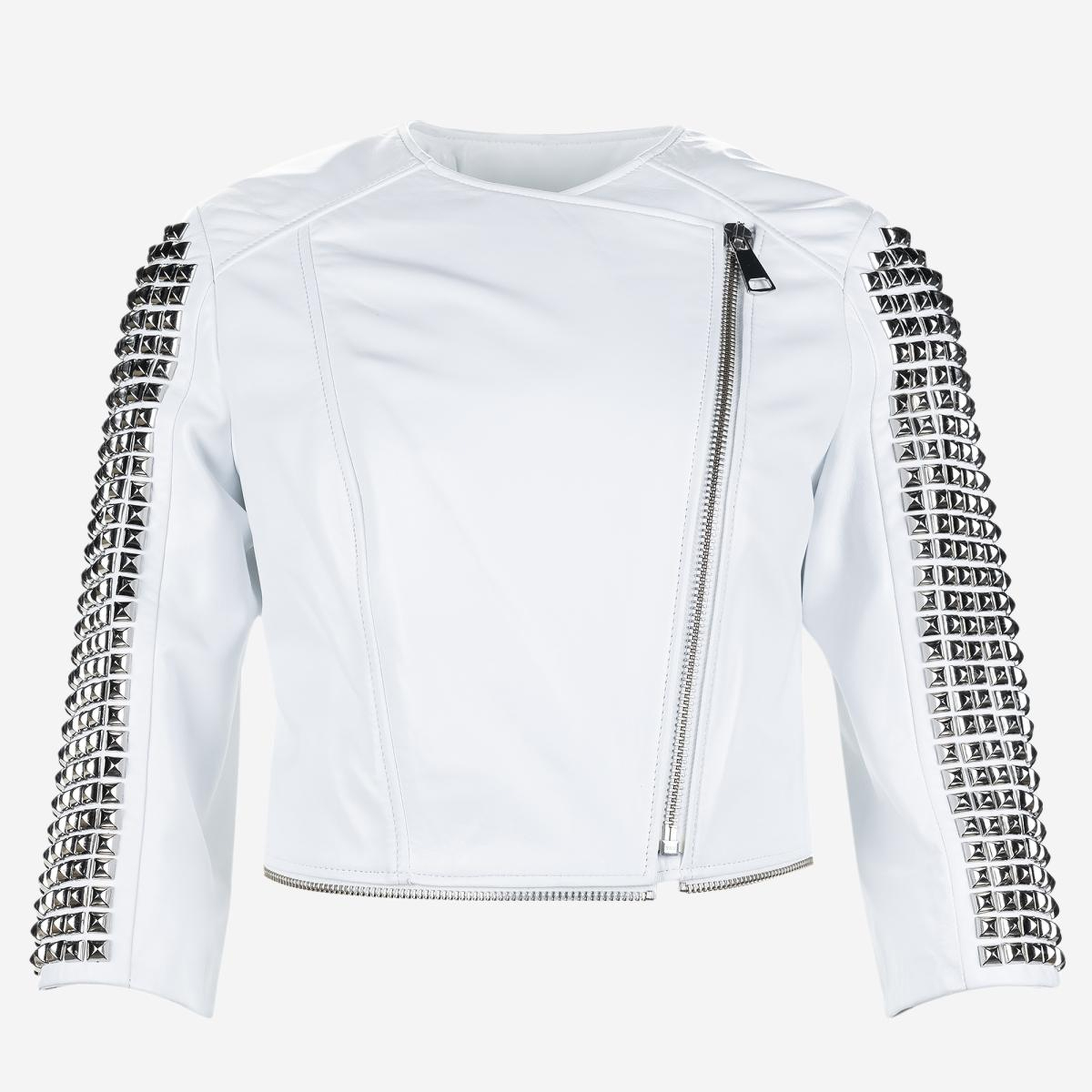 Valmenti Kadın Hakiki Deri Beyaz Mont