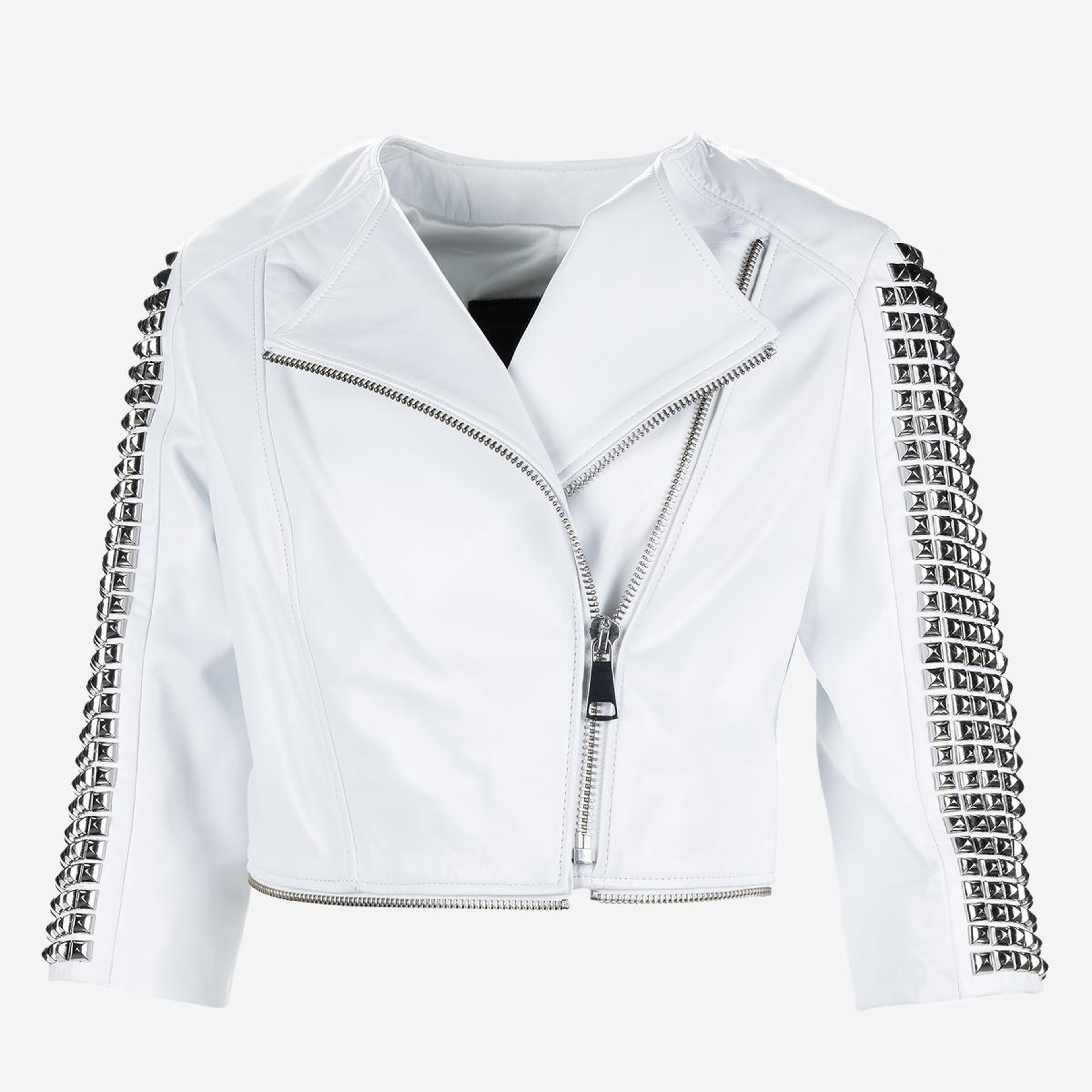 Valmenti Kadın Hakiki Deri Beyaz Mont