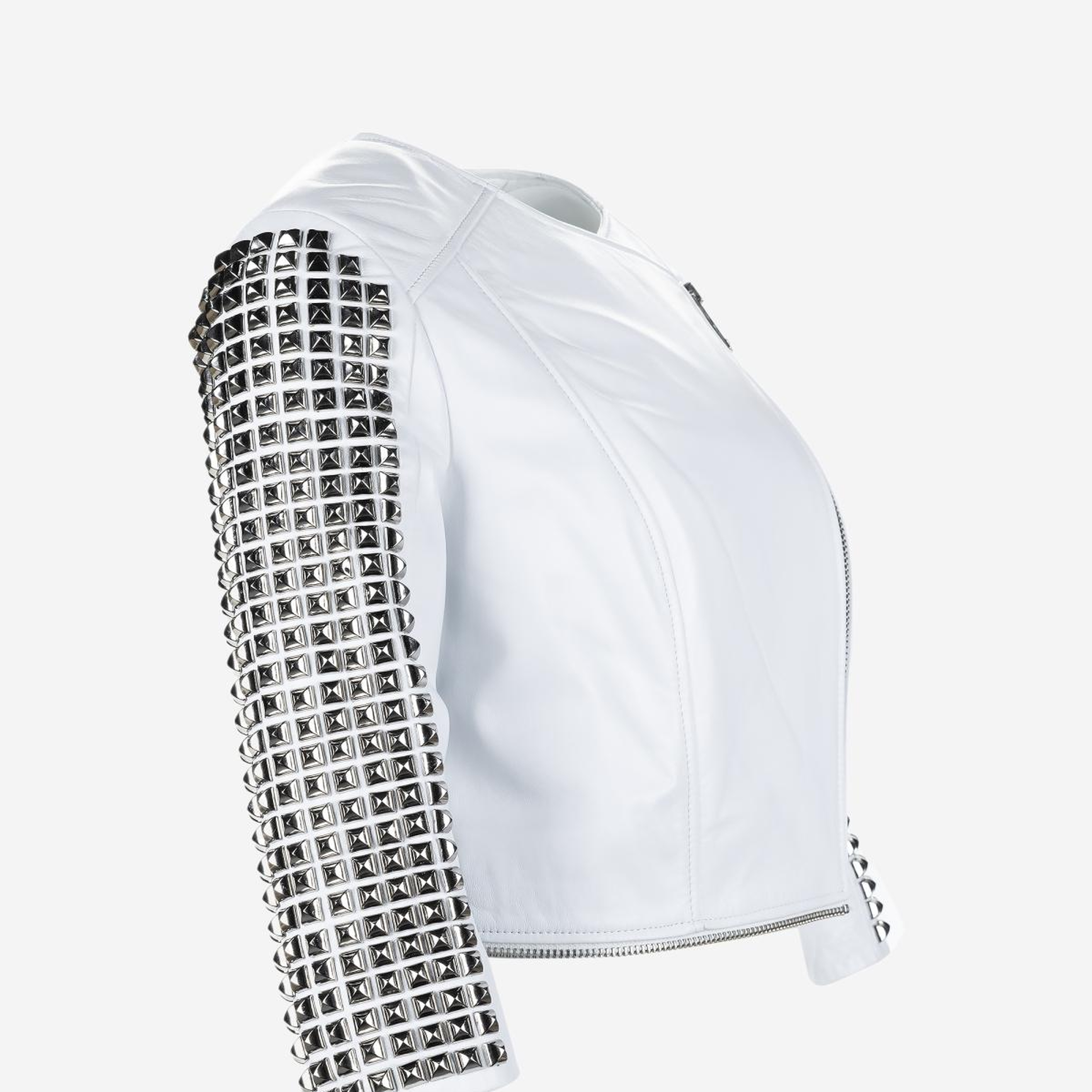 Valmenti Kadın Hakiki Deri Beyaz Mont