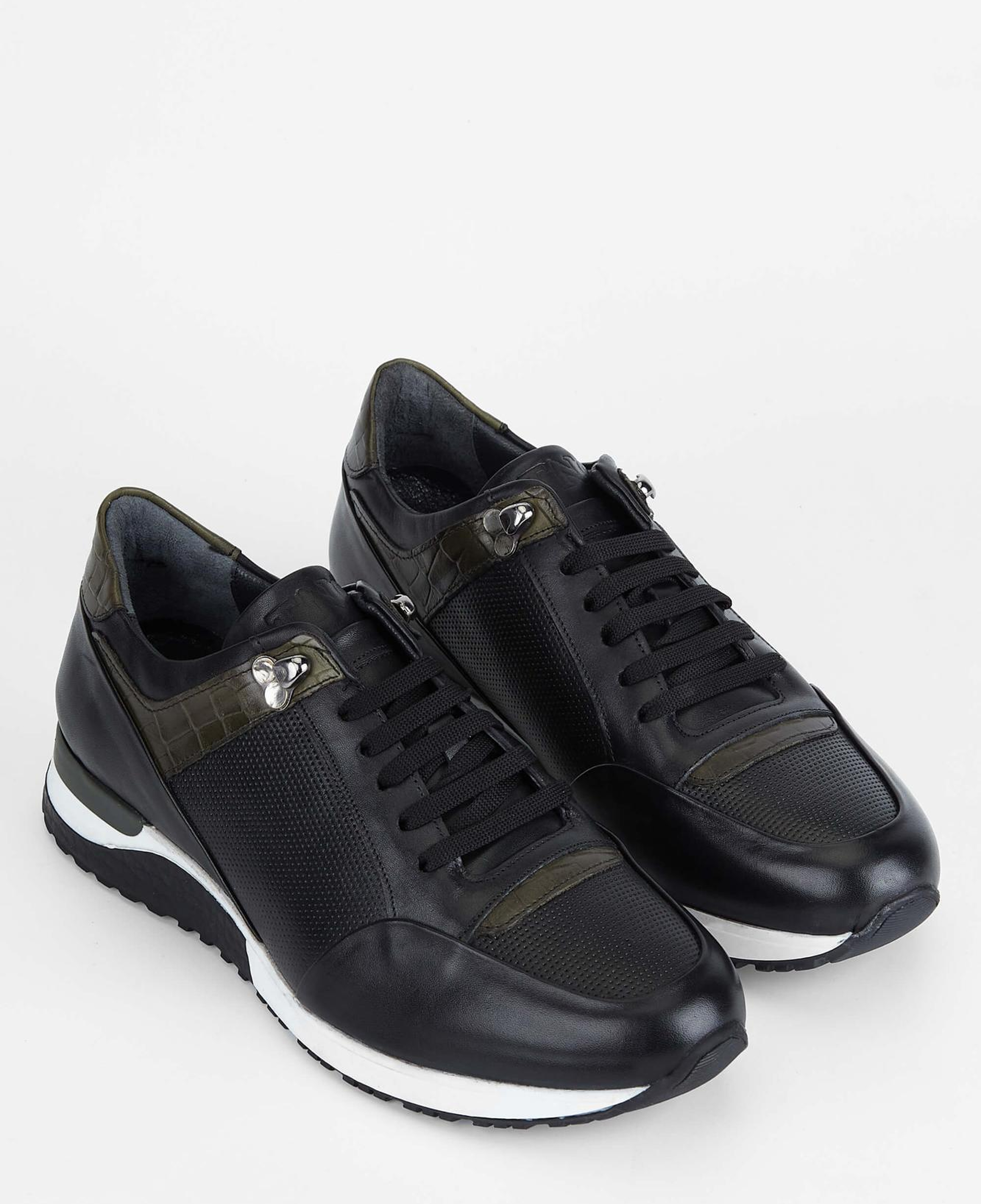 Tamer Tanca Erkek Hakiki Deri Siyah Sneakers & Spor Ayakkabı