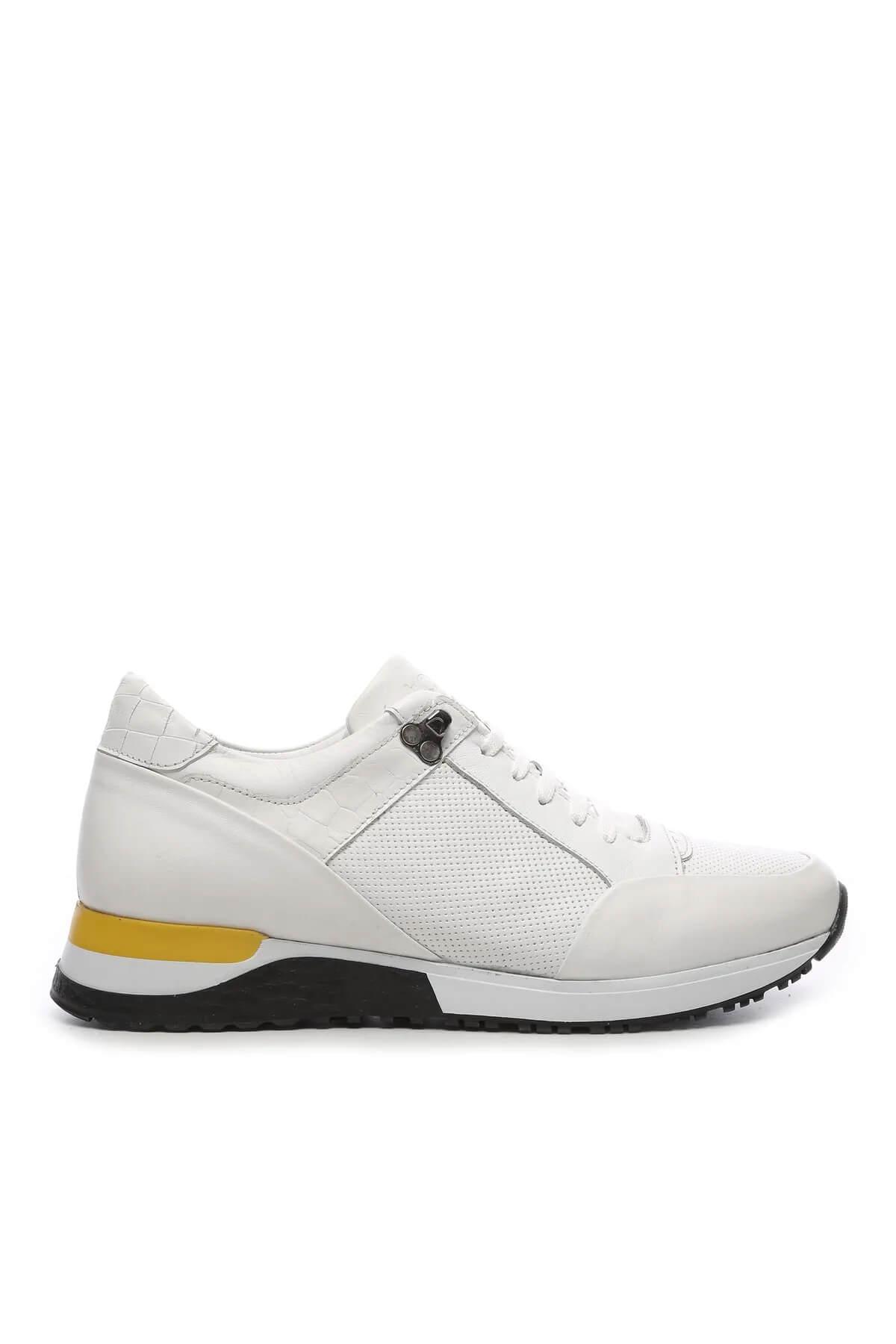 Tamer Tanca Erkek Hakiki Deri Beyaz Sneakers & Spor Ayakkabı