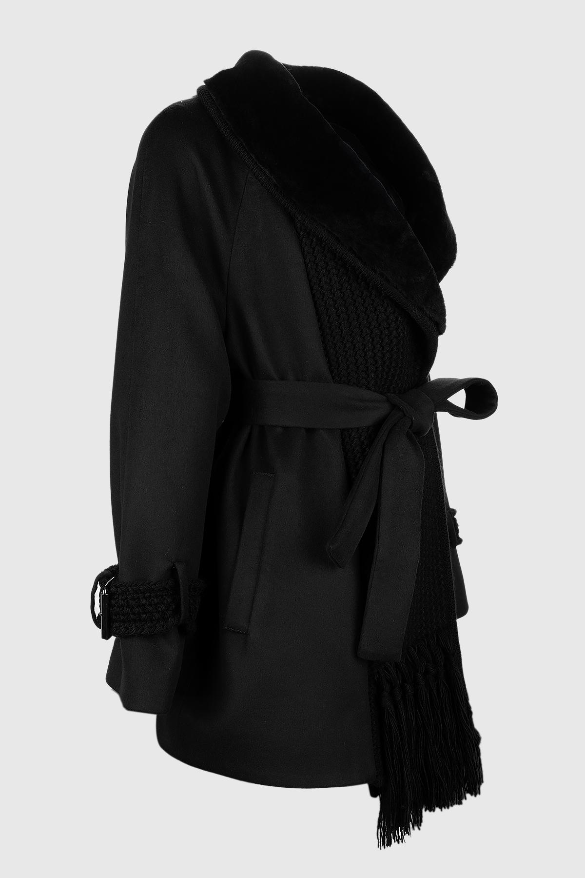 Valmenti Kadın Tekstil Siyah Mont