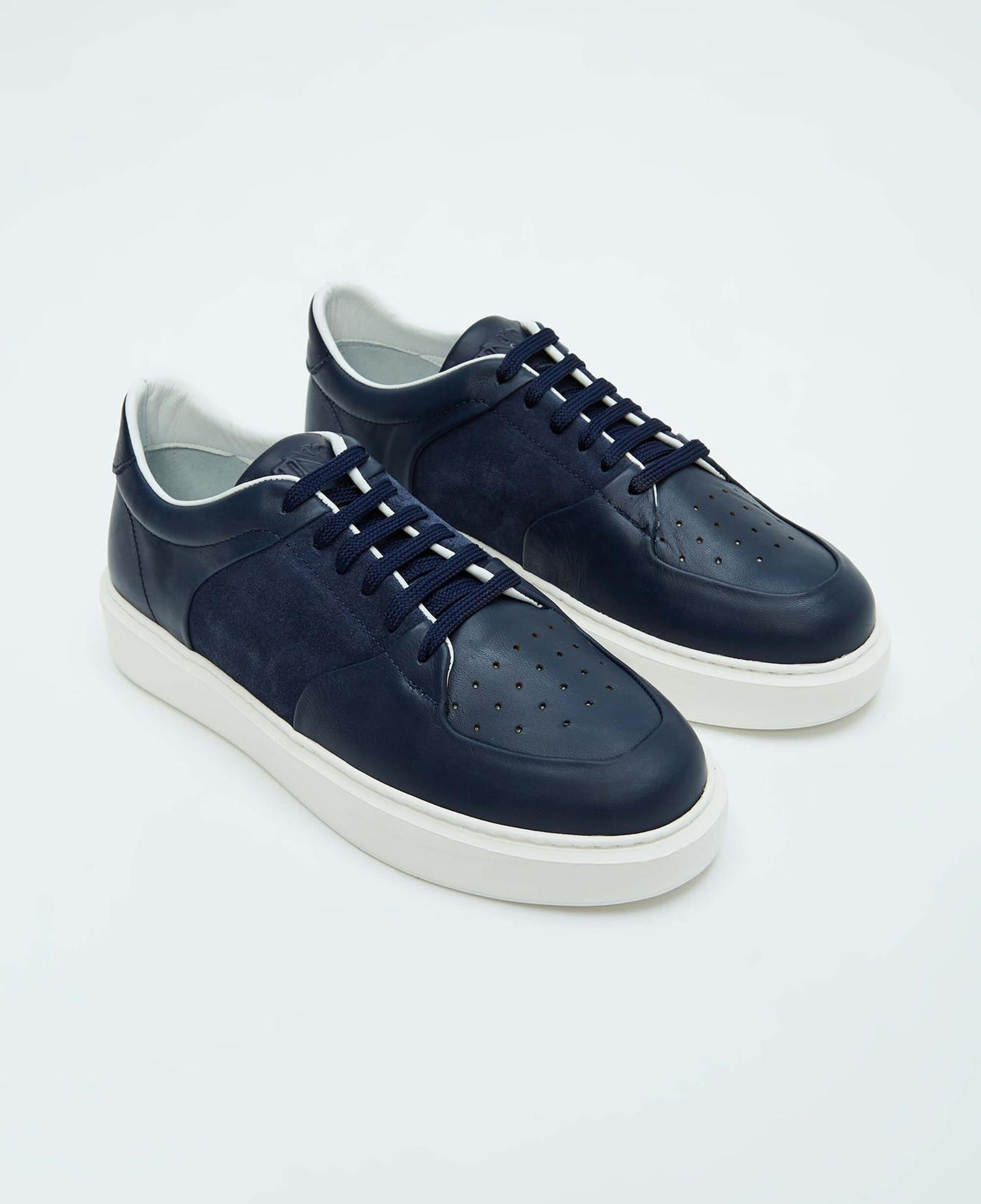 Tamer Tanca Erkek Hakiki Deri Lacivert Sneakers & Spor Ayakkabı