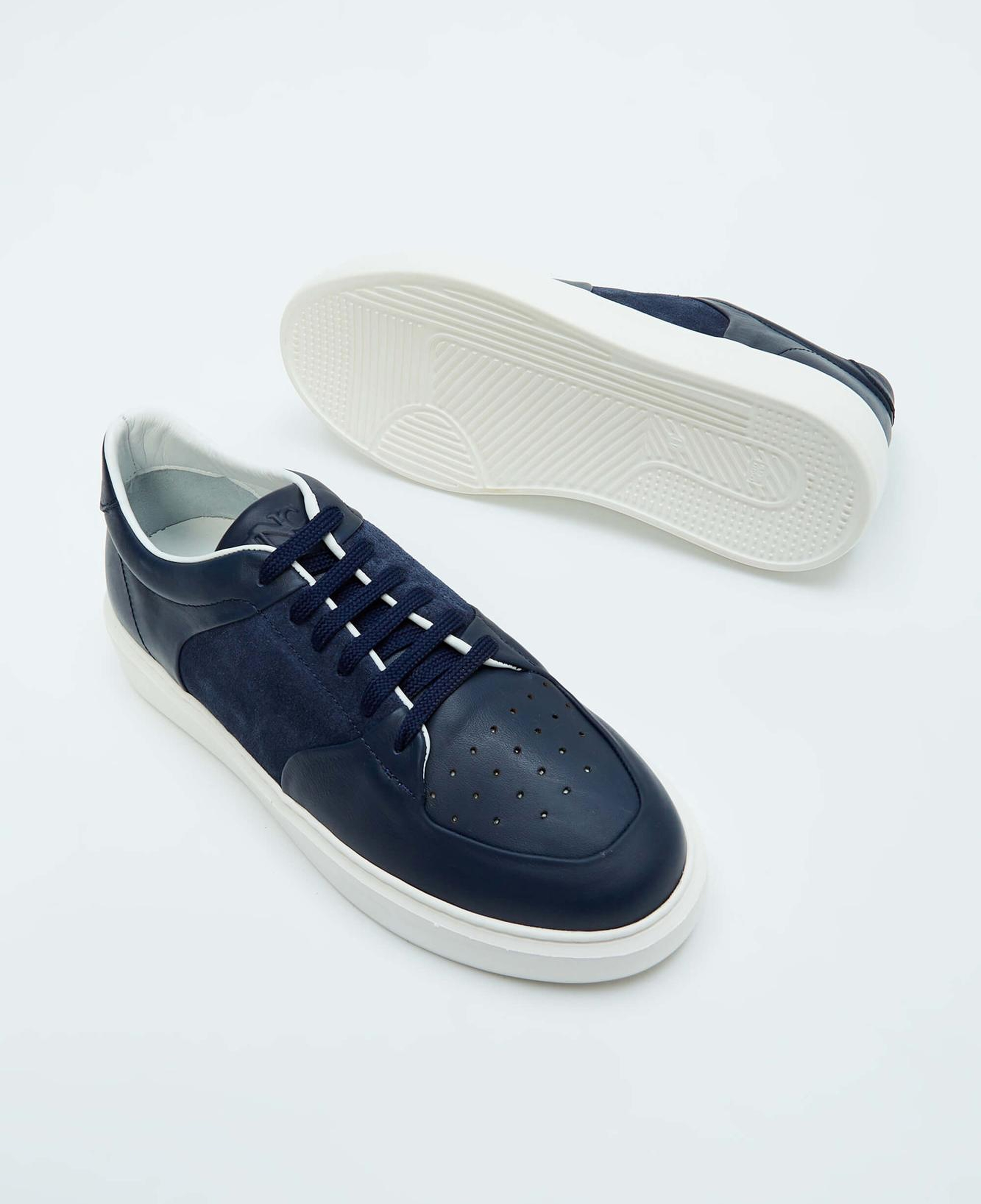 Tamer Tanca Erkek Hakiki Deri Lacivert Sneakers & Spor Ayakkabı