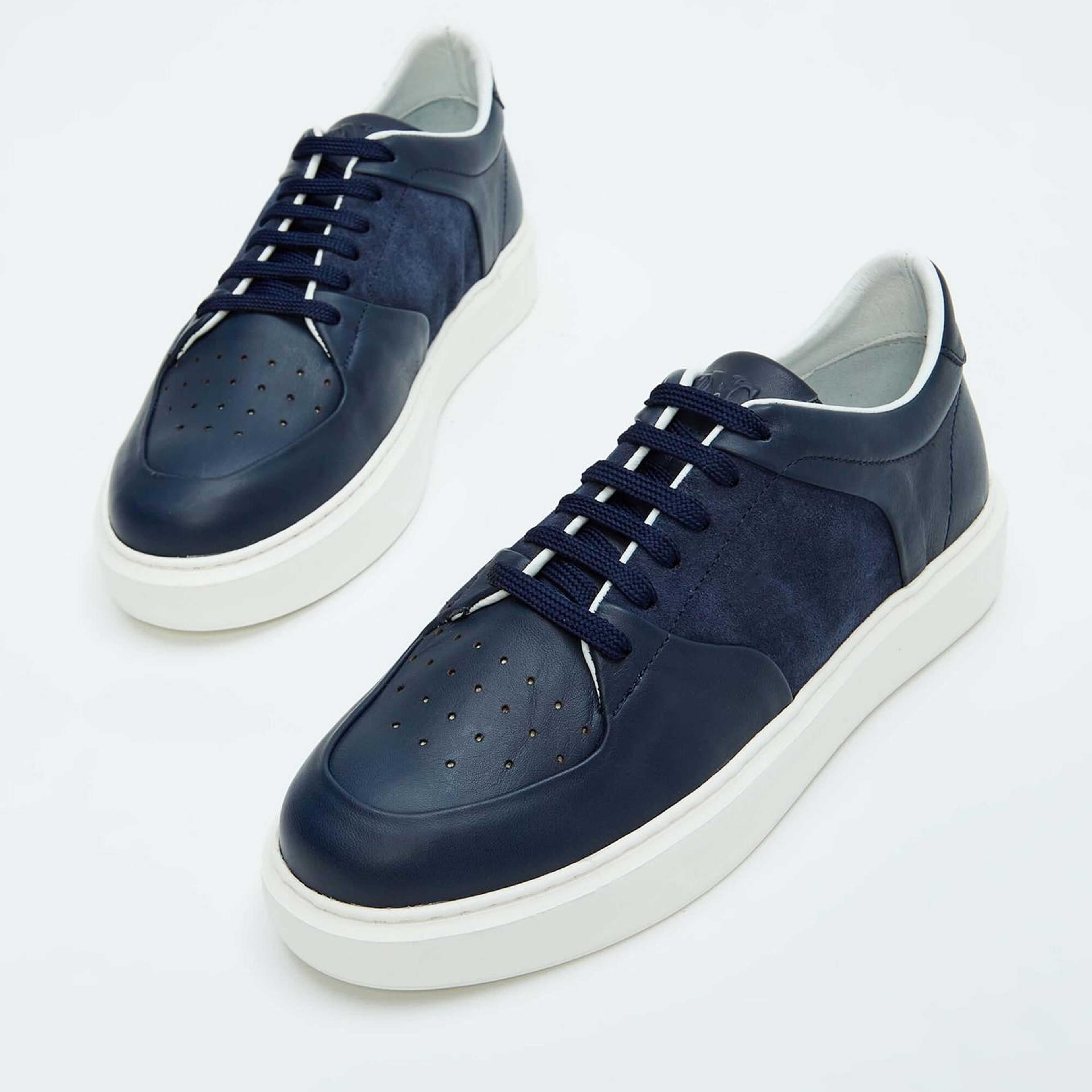 Tamer Tanca Erkek Hakiki Deri Lacivert Sneakers & Spor Ayakkabı