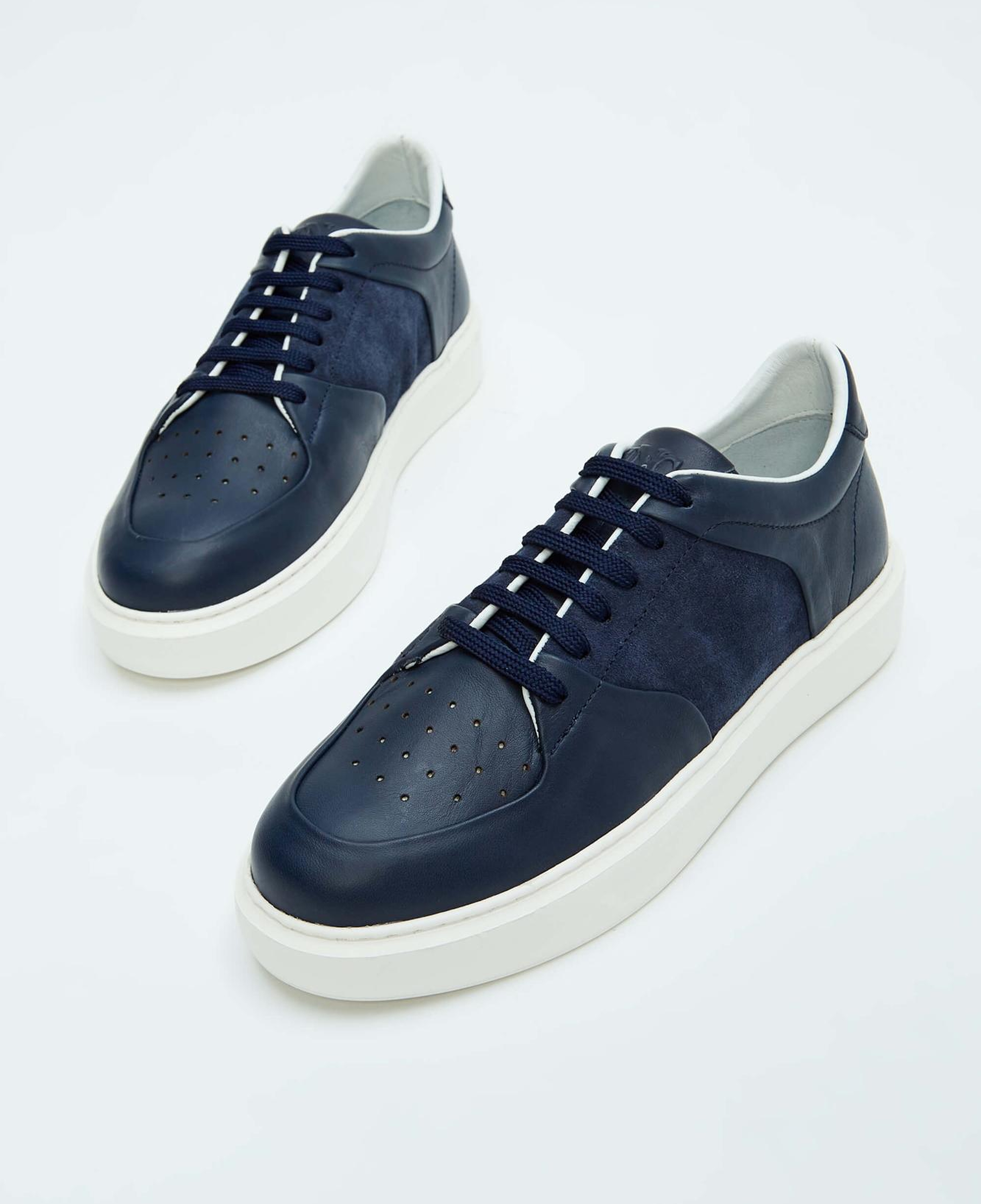 Tamer Tanca Erkek Hakiki Deri Lacivert Sneakers & Spor Ayakkabı