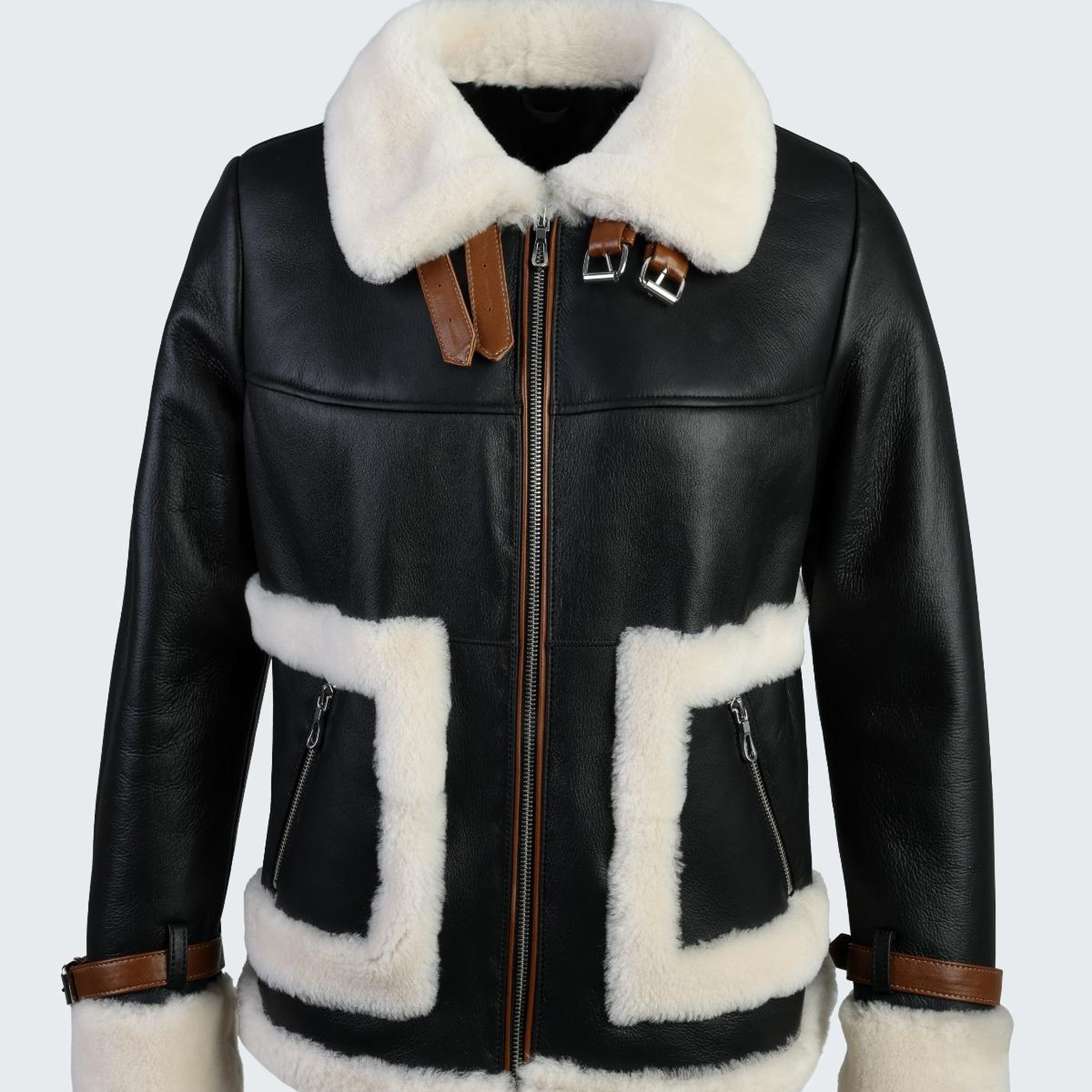 Valmenti Kadın Hakiki Deri Siyah Mont