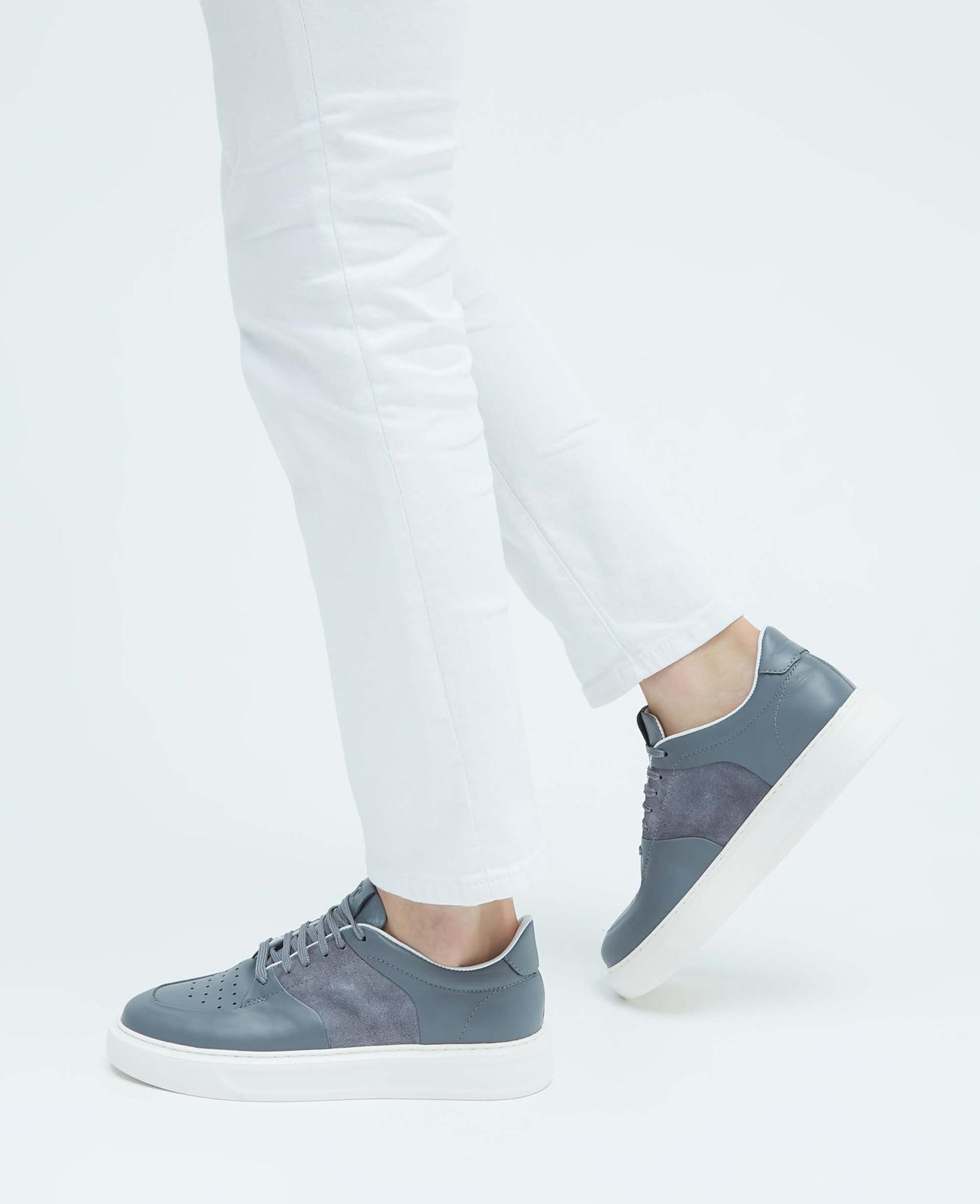 Tamer Tanca Erkek Hakiki Deri Gri Sneakers & Spor Ayakkabı