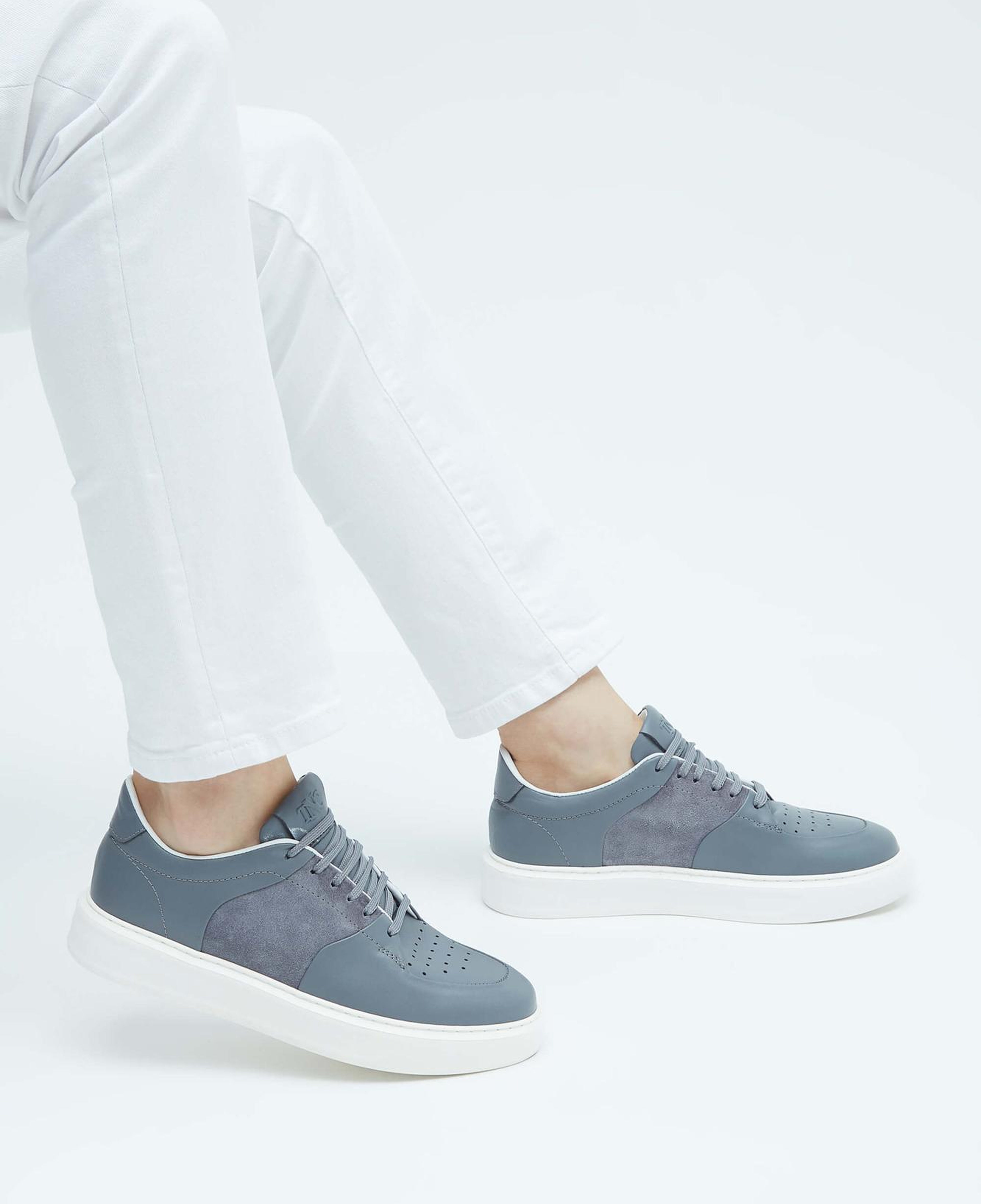 Tamer Tanca Erkek Hakiki Deri Gri Sneakers & Spor Ayakkabı