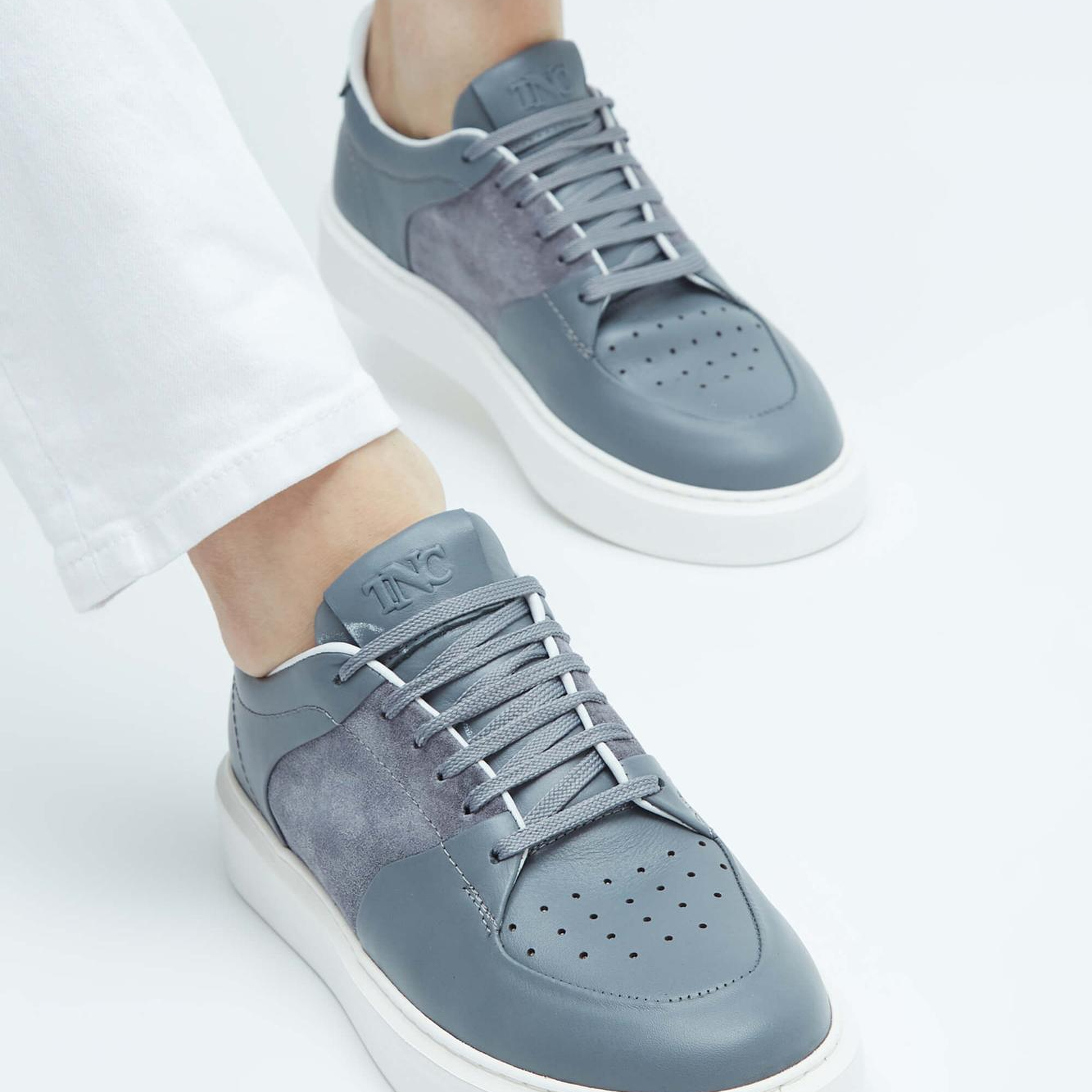 Tamer Tanca Erkek Hakiki Deri Gri Sneakers & Spor Ayakkabı