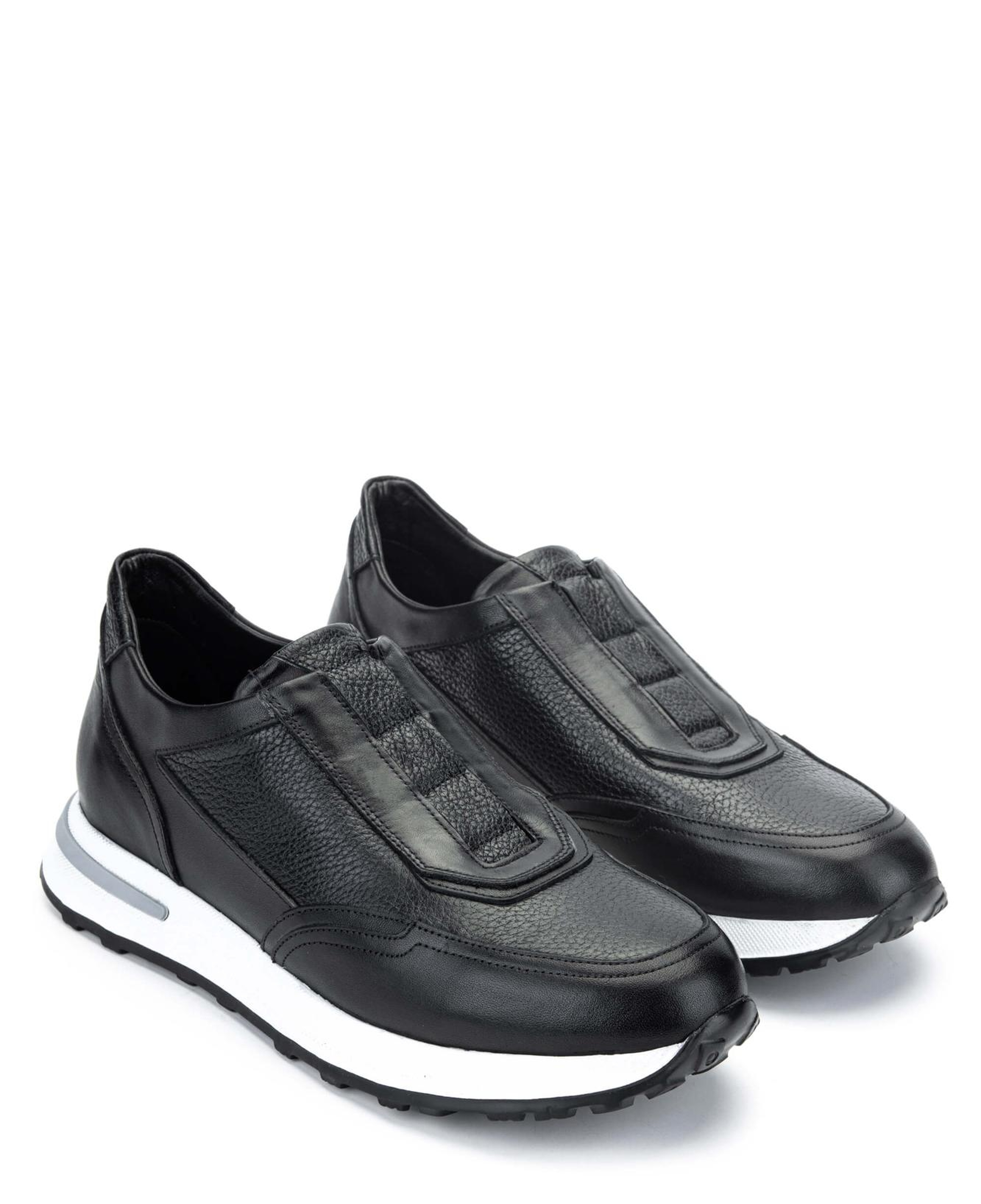 Tamer Tanca Erkek Hakiki Deri Siyah Sneakers & Spor Ayakkabı