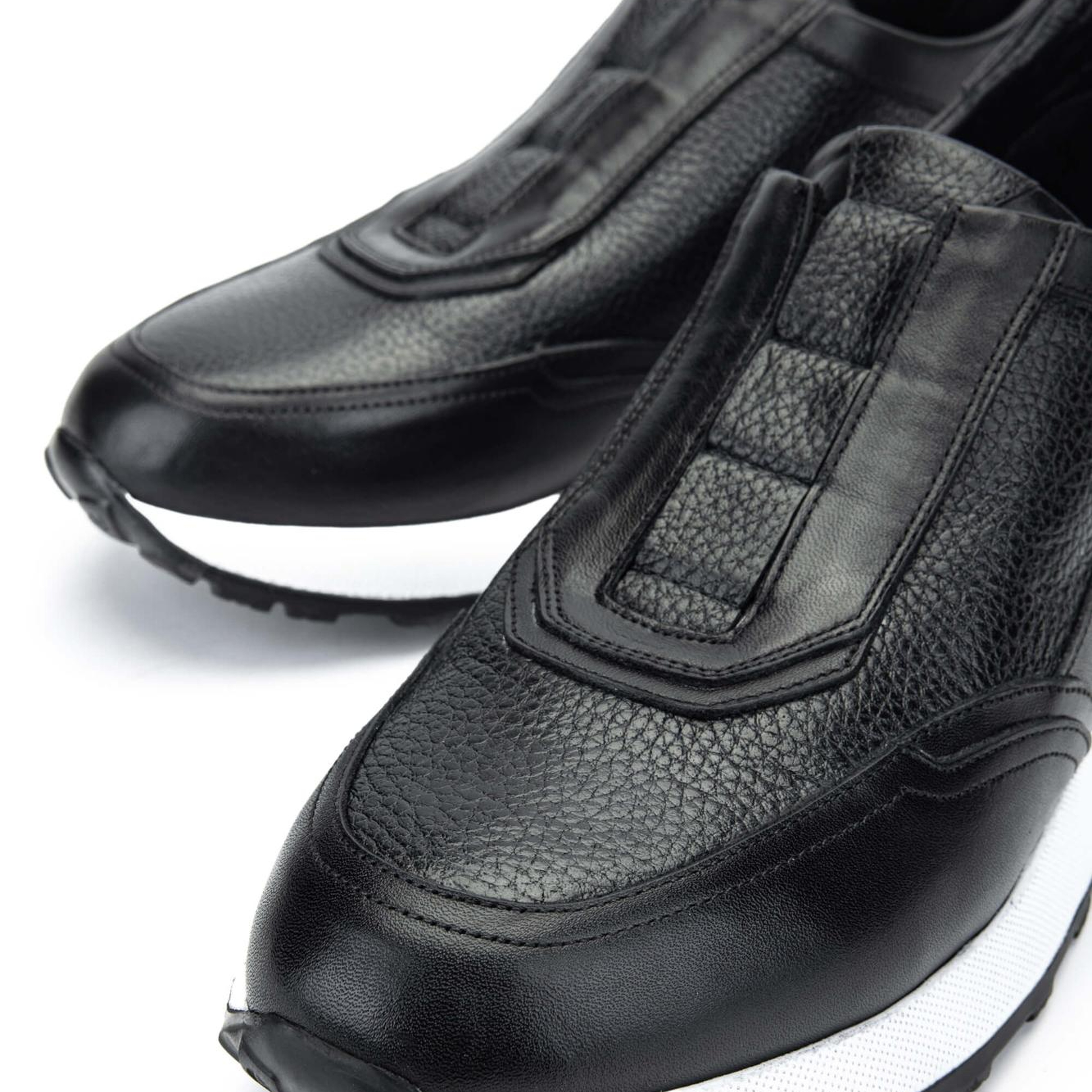 Tamer Tanca Erkek Hakiki Deri Siyah Sneakers & Spor Ayakkabı